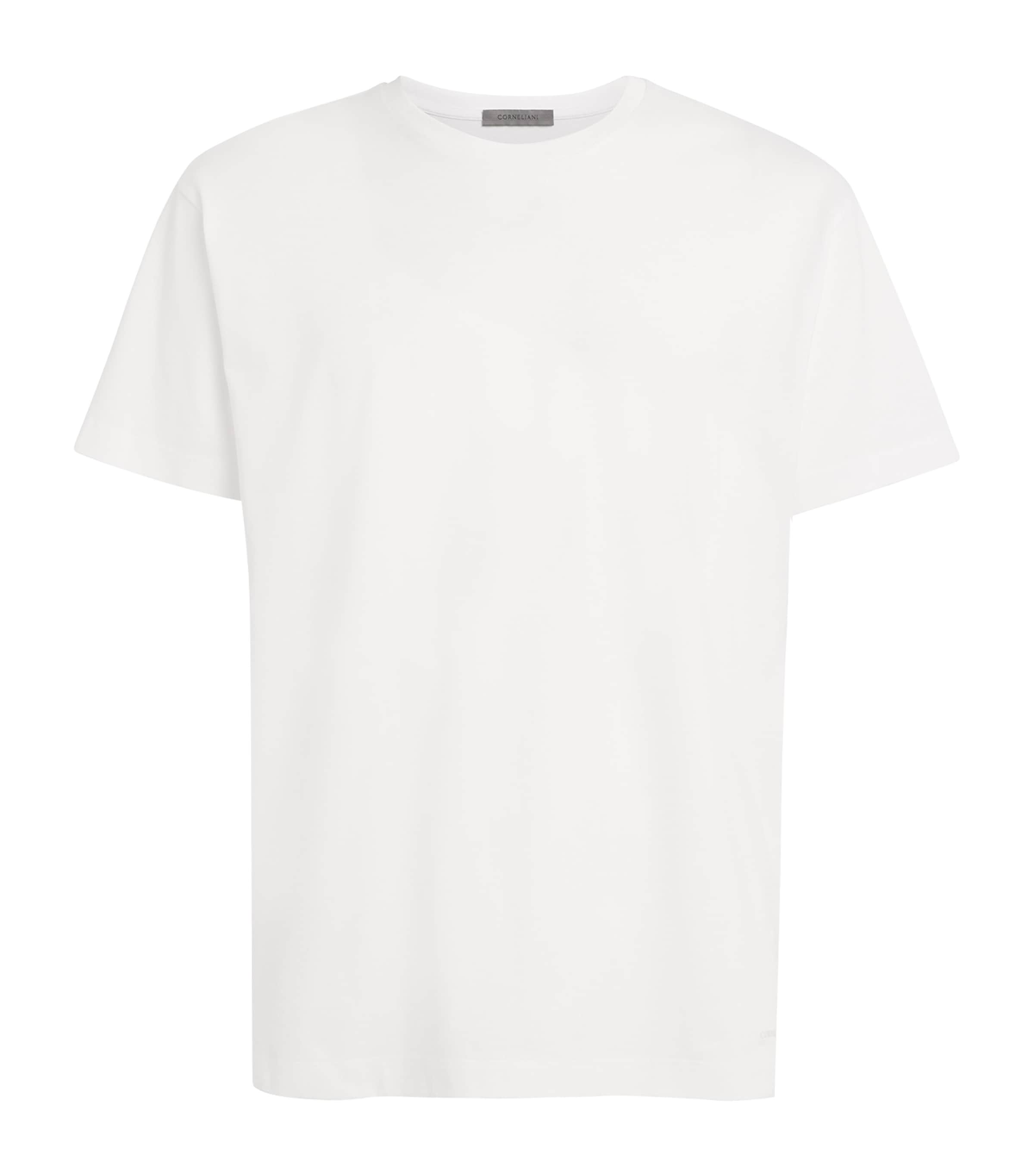Corneliani Cotton Short-sleeve T-shirt In White