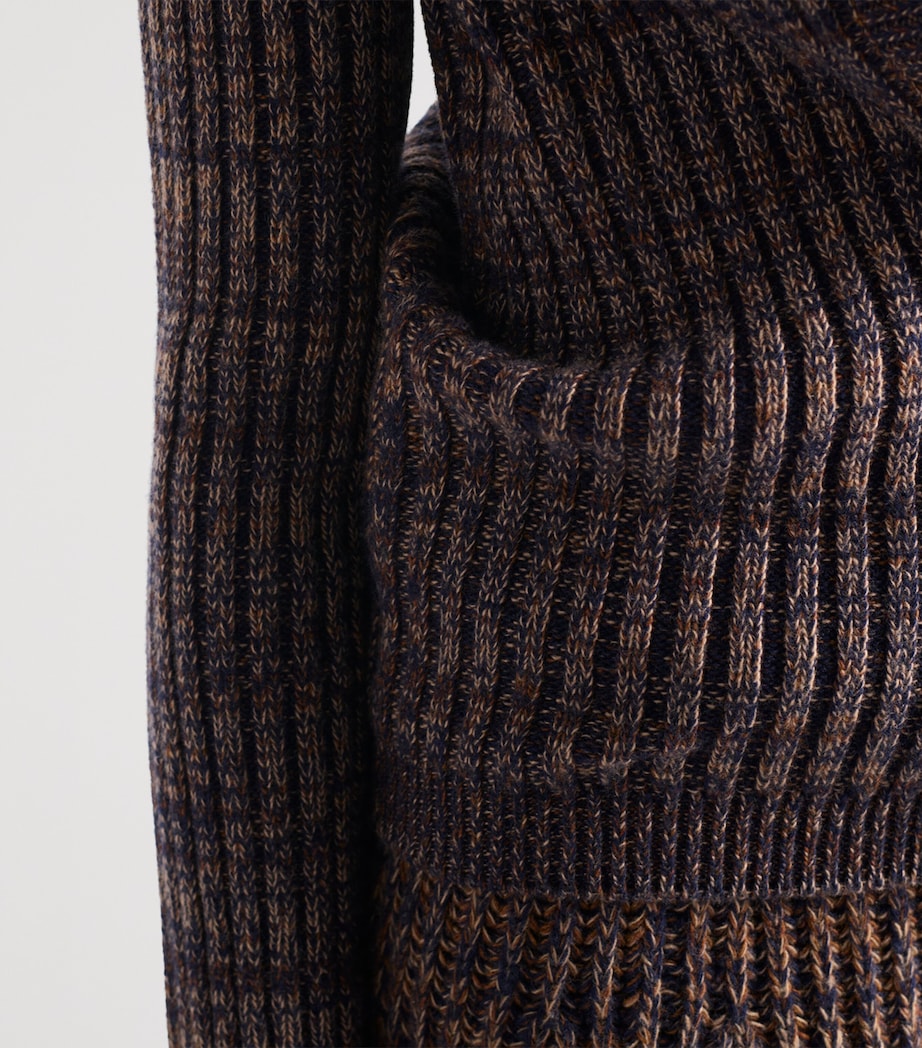 Wool-Cashmere Mouliné Cardigan F0XB7 Image 3