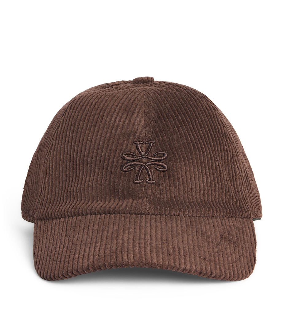 Jacob Cohën Cotton Corduroy Logo Baseball Cap Rust Brown Image 1