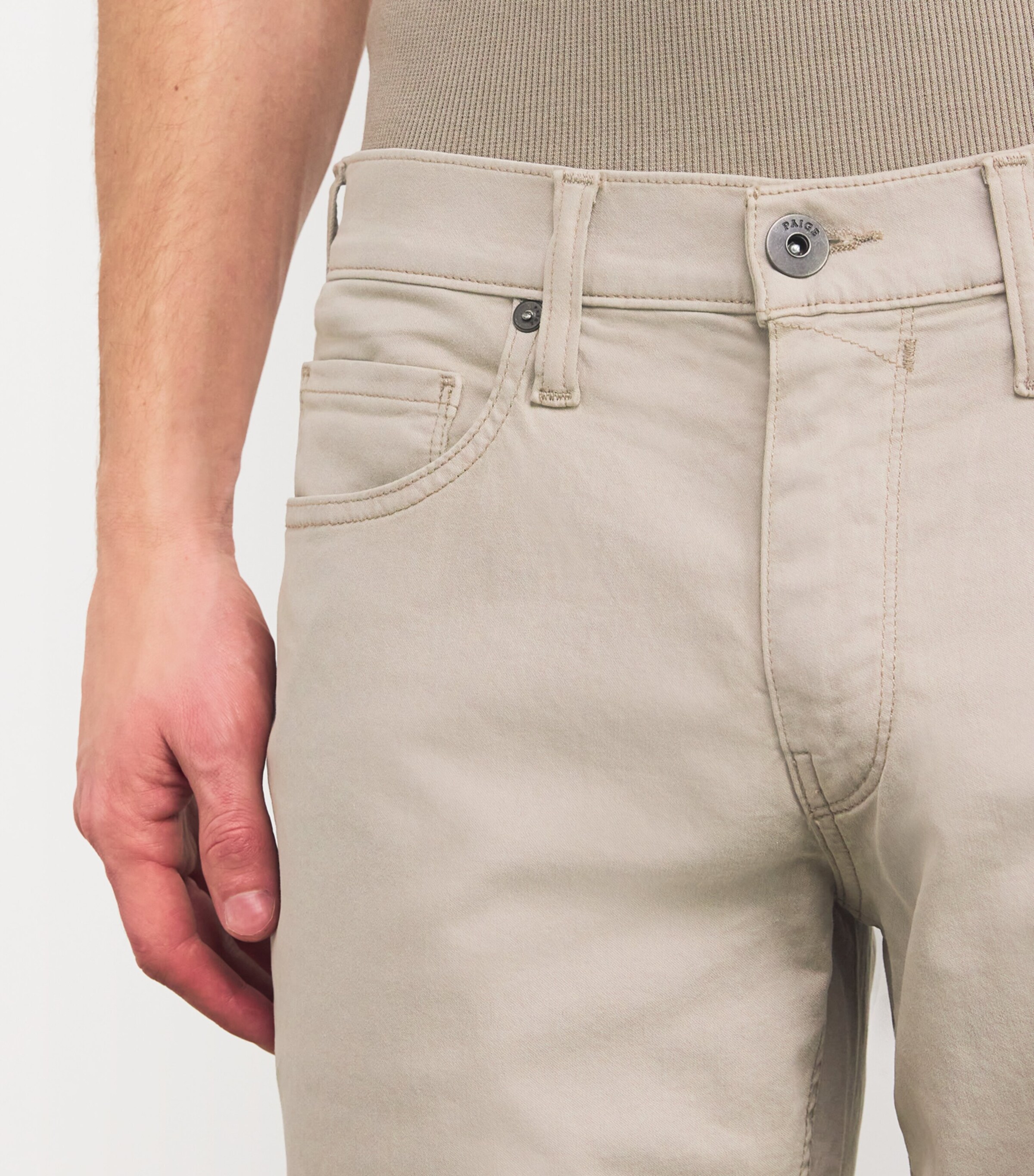 Cotton Federal Straight Trousers CLEAN KHAKI Image 6