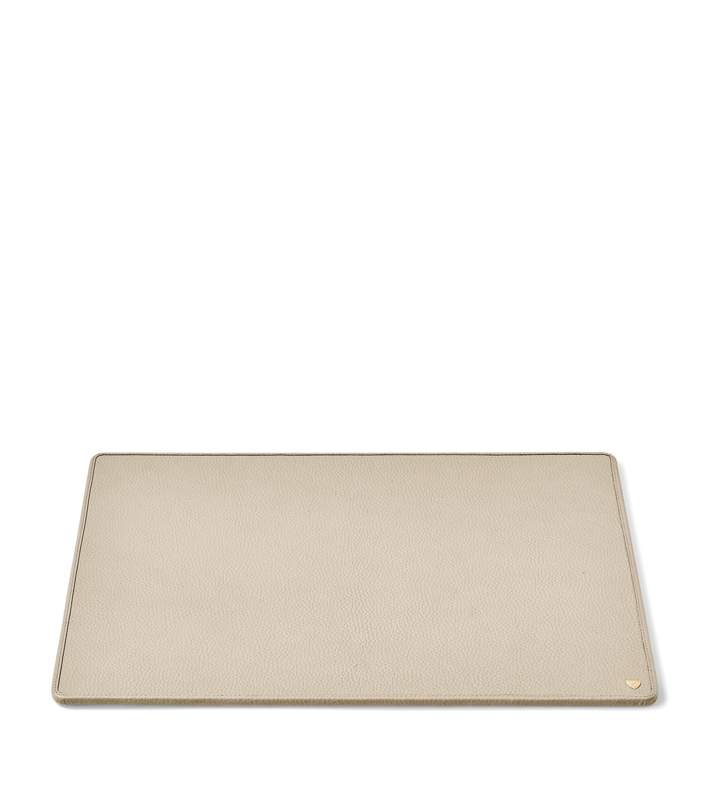 Aspinal Of London Leather Desk Blotter In Gray
