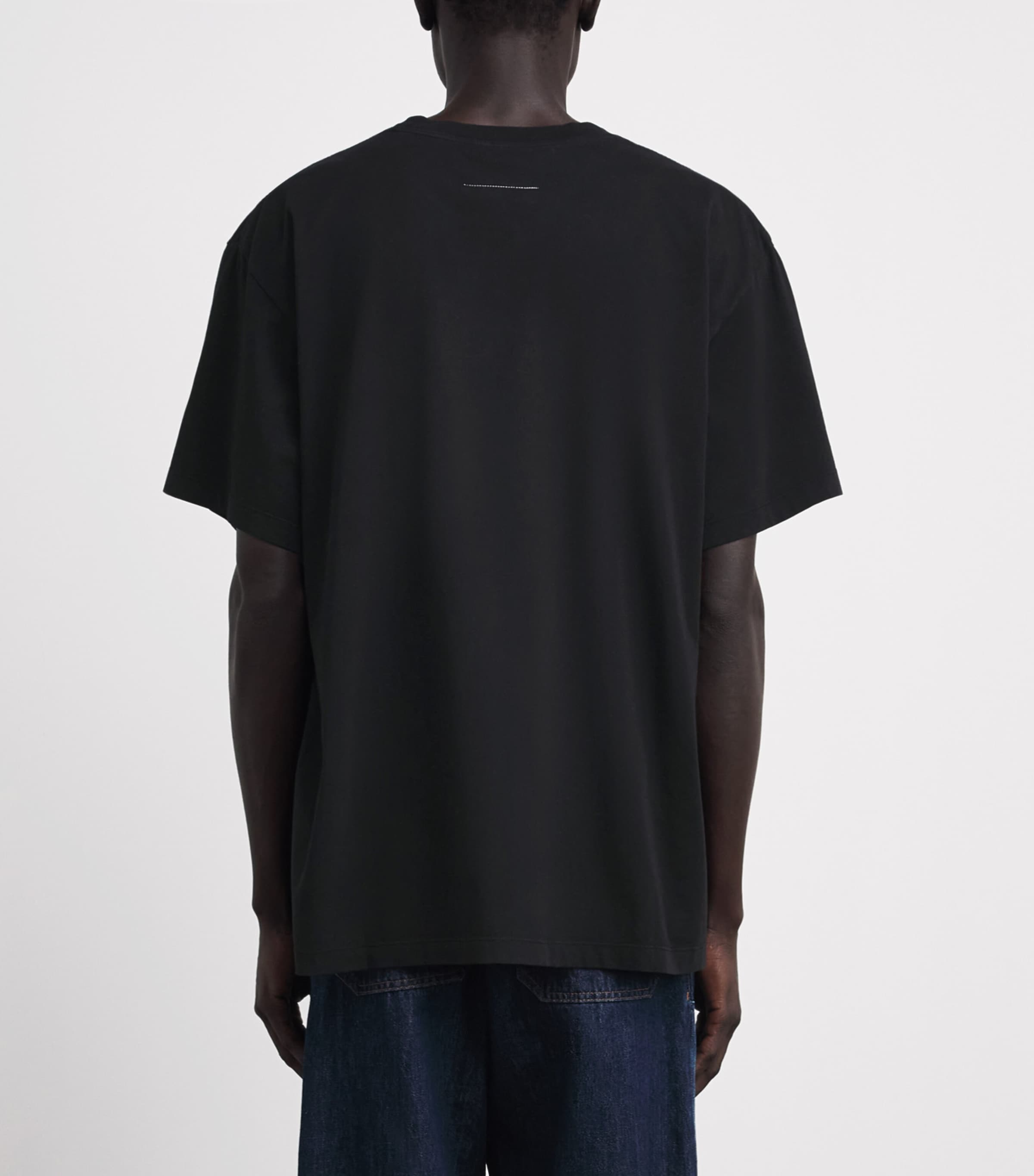 MM6 Maison Margiela Mens Cotton Numeric Tab T-Shirt Black Image 5