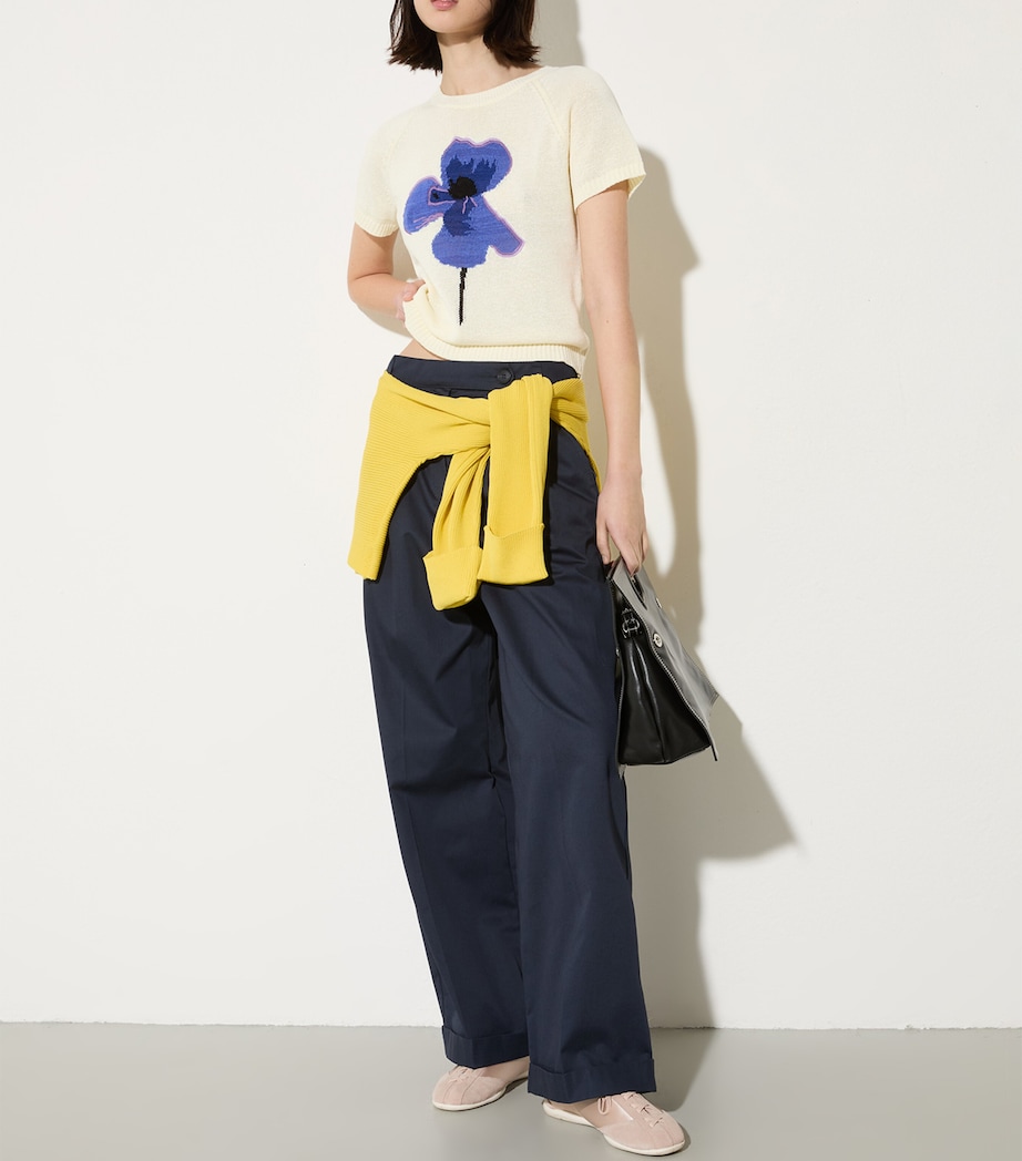 Embroidered Iris Sweater MILK Image 4