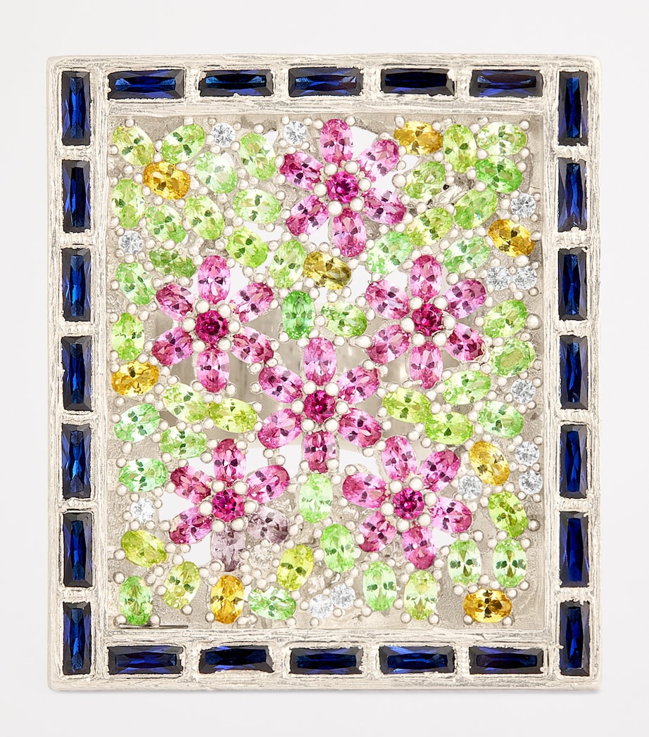 Sterling Silver and Sapphire Spring Blossom Ring SILVER (925) Image 4