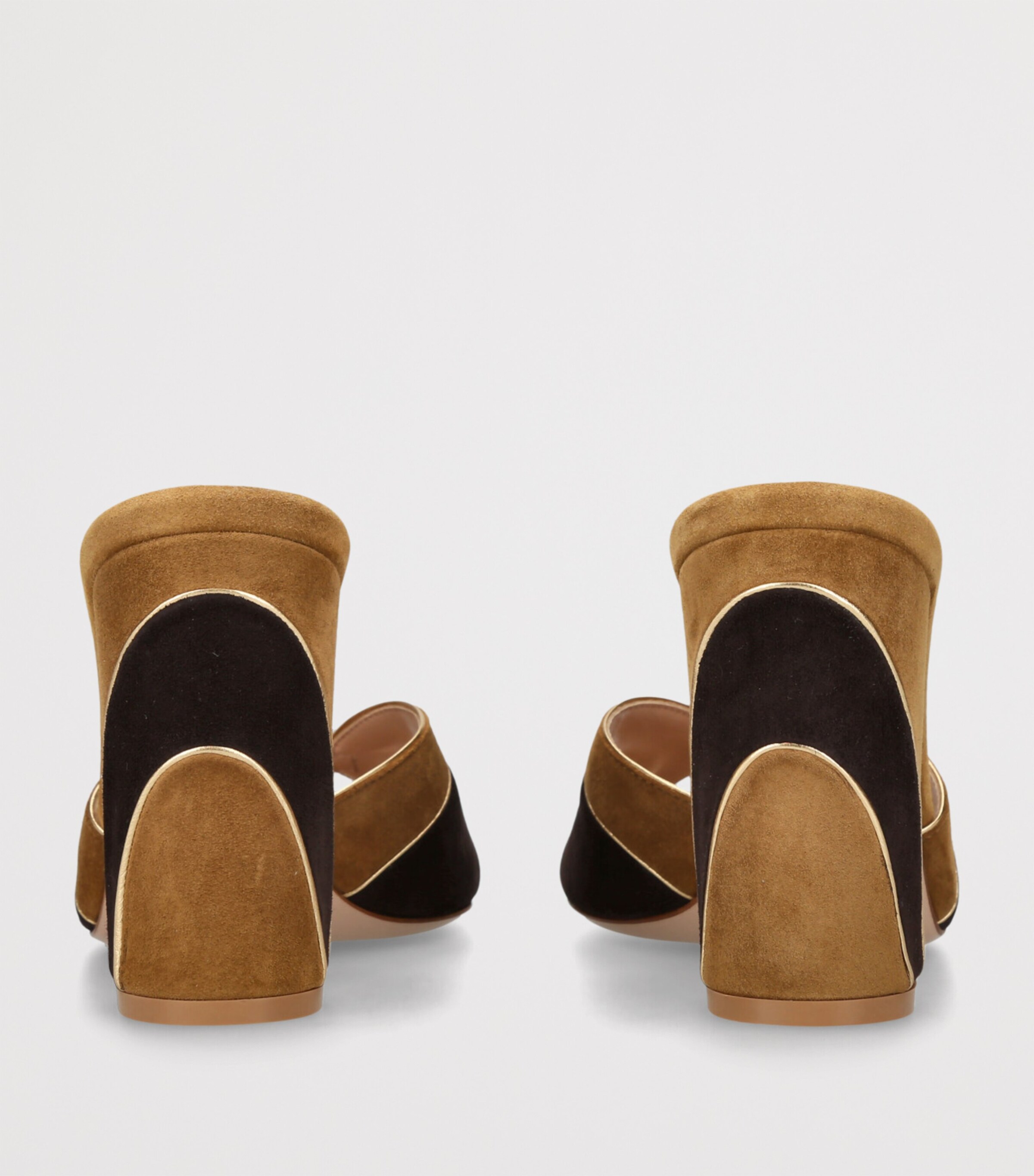 Gianvito Rossi Suede Heeled Mules 95 Beige Image 2
