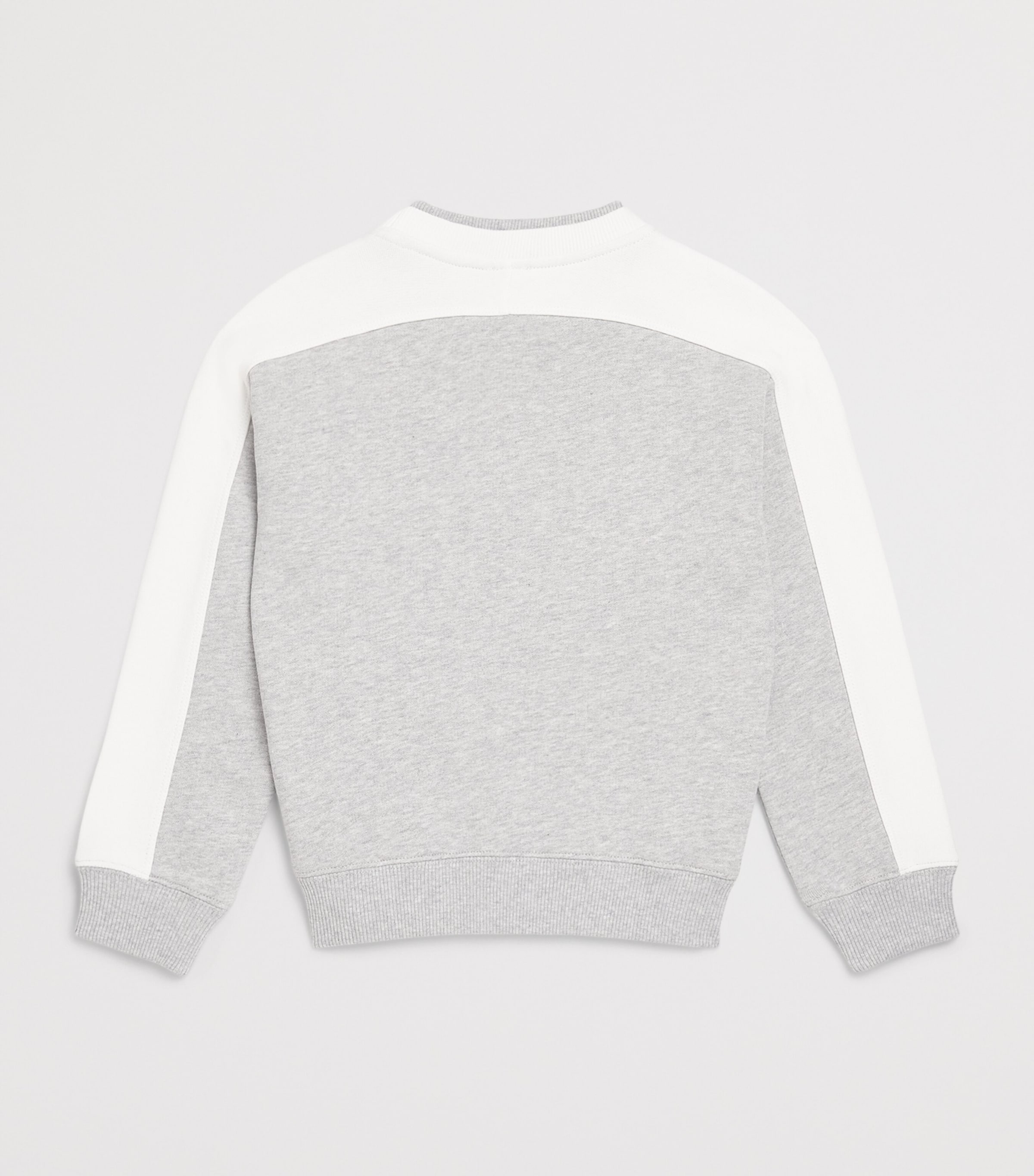 Eleventy Kids Cotton Two-Tone Sweatshirt (2-16 Years) Gri Ch.mel/avo Image 2