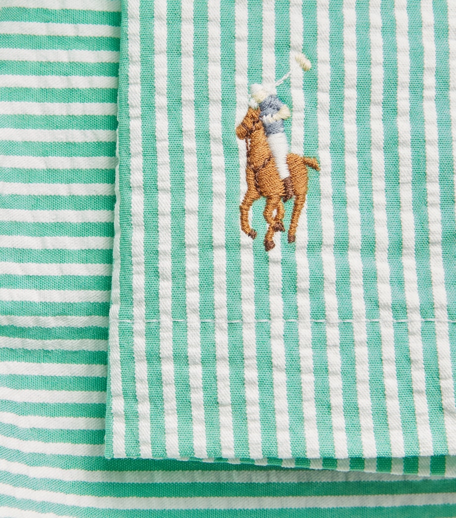 Polo Ralph Lauren Mens Seersucker Traveller Swim Shorts Key West Grn Stripe Image 5
