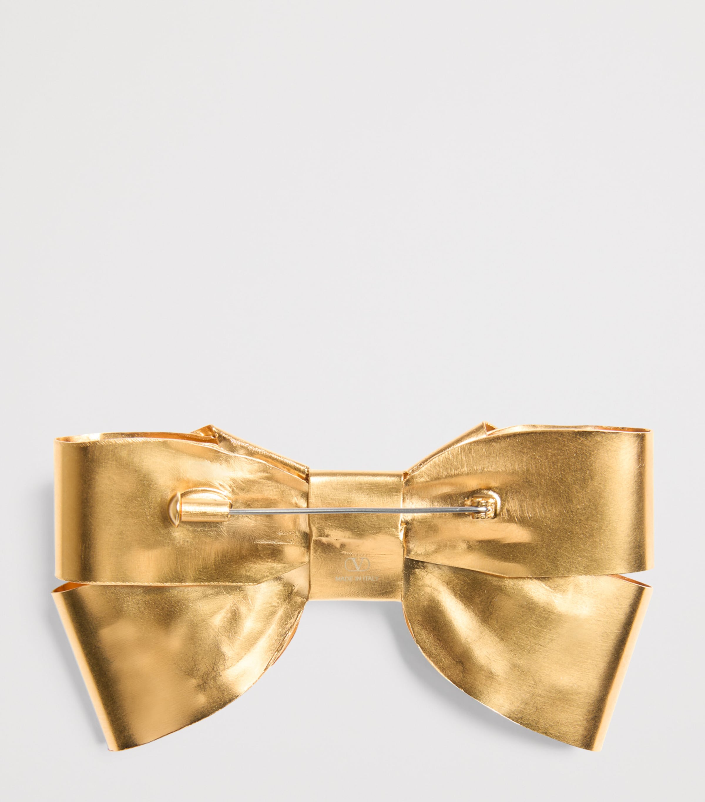 Valentino Small Trop Chou Bow Brooch In Gold
