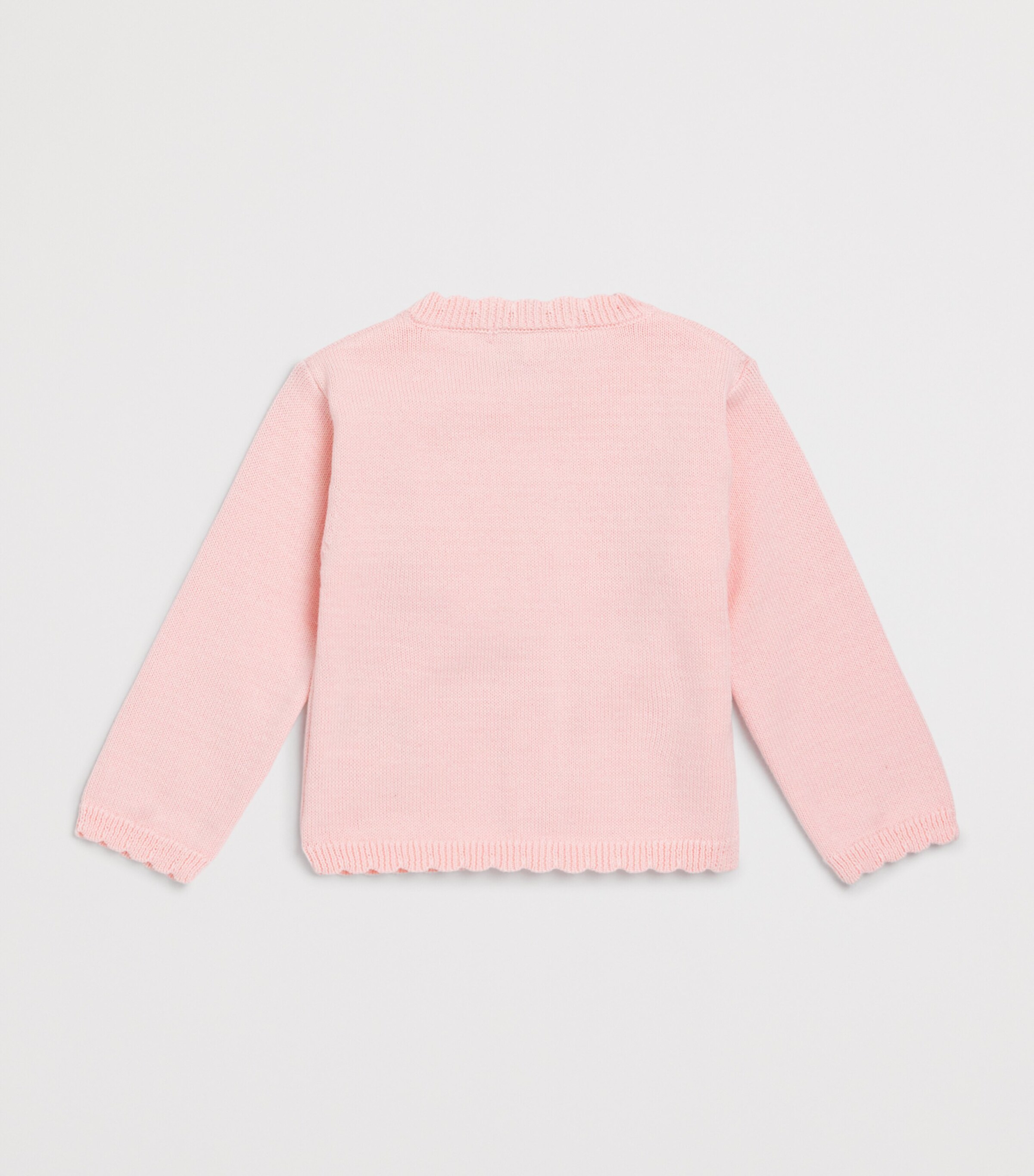 Patachou Cotton Embroidered Cardigan (1-24 Months) Sweet Pink Image 2