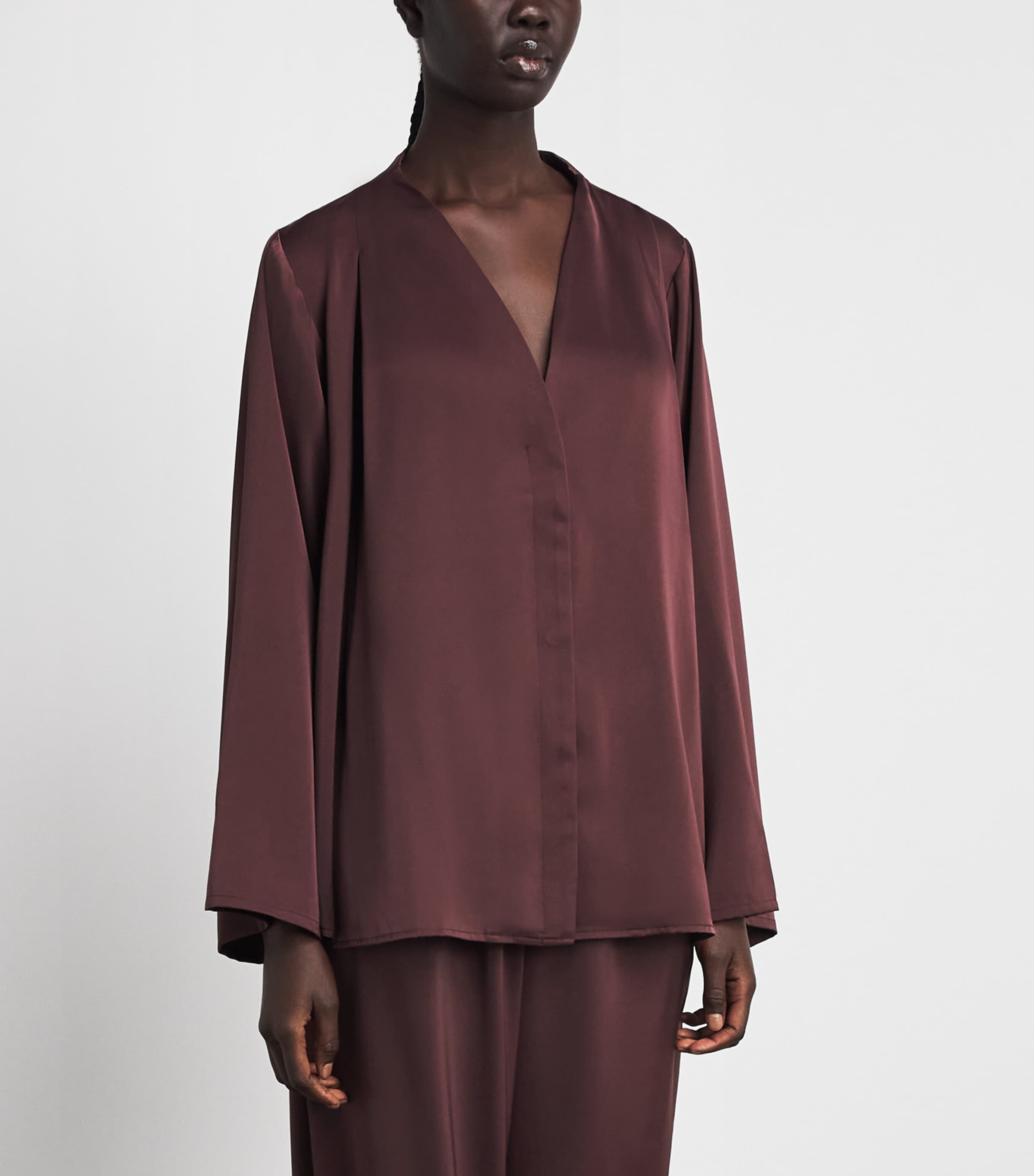 Stylein Womens V-Neck Marby Blouse Bordeaux Image 4