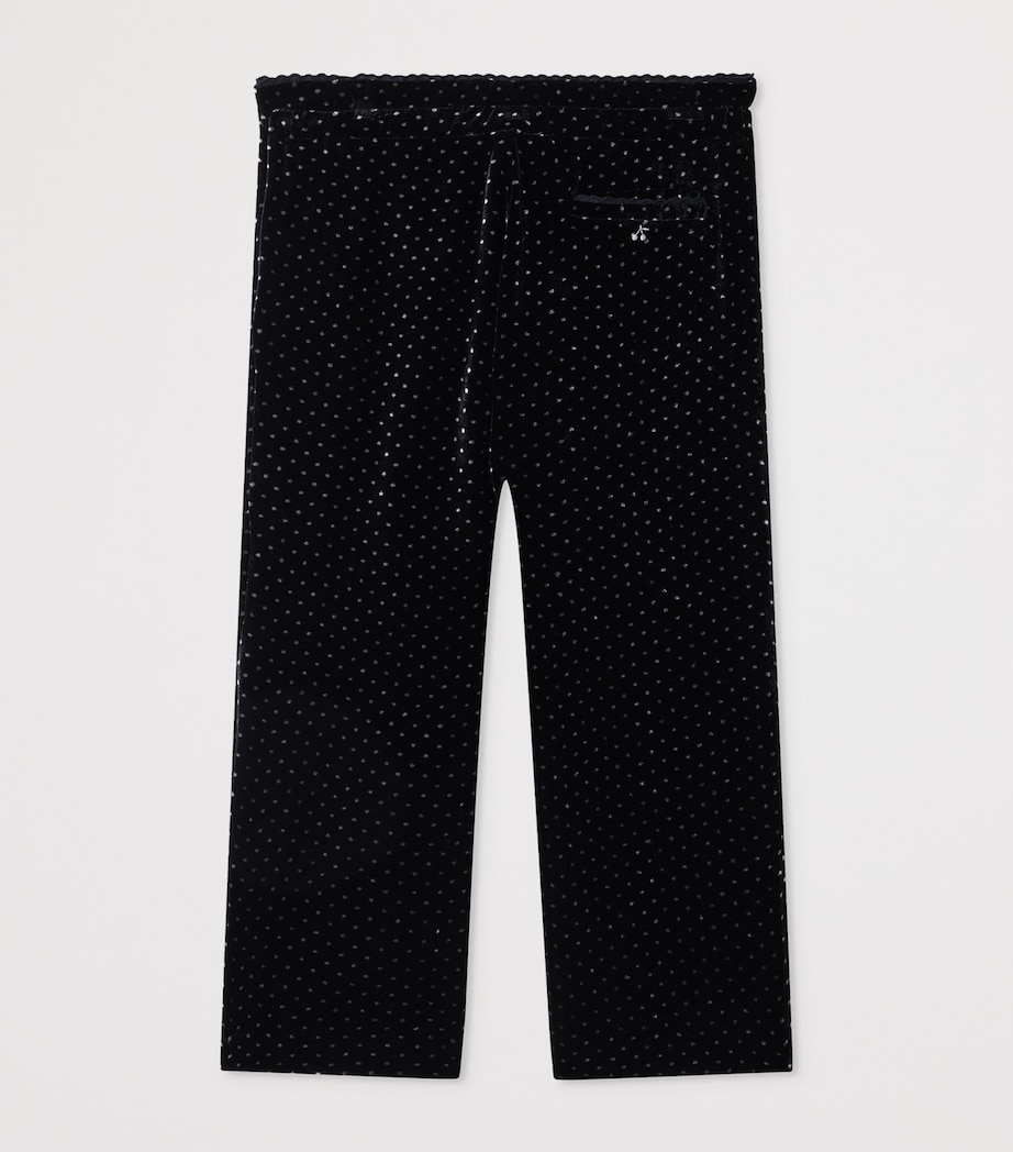Bonpoint Velvet Glitter Dot Leggings (4-8 Years) Po Noir Image 2