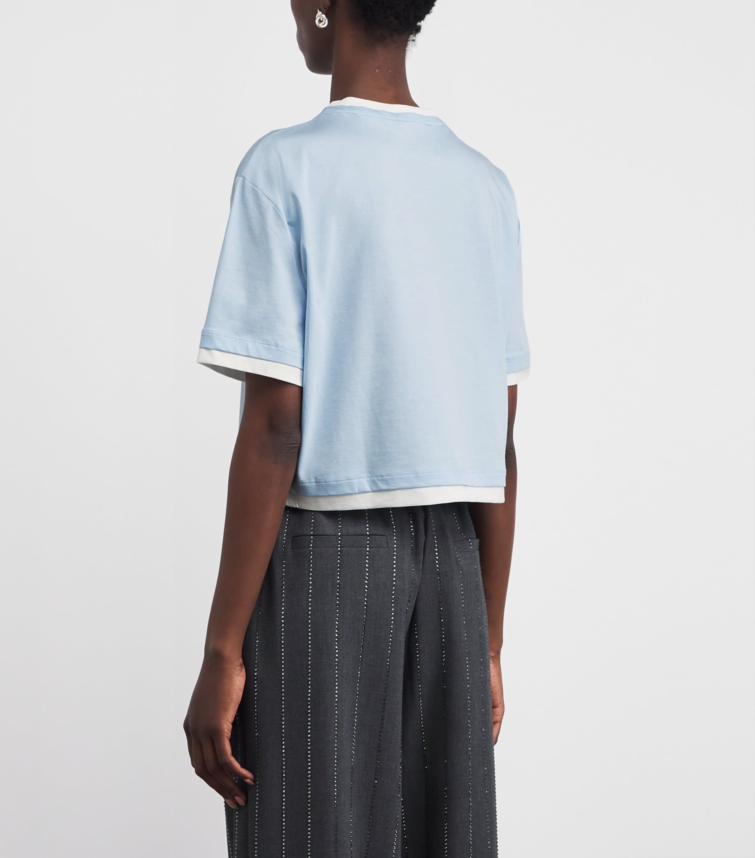 Cotton Logo T-Shirt BLUE SKY Image 4