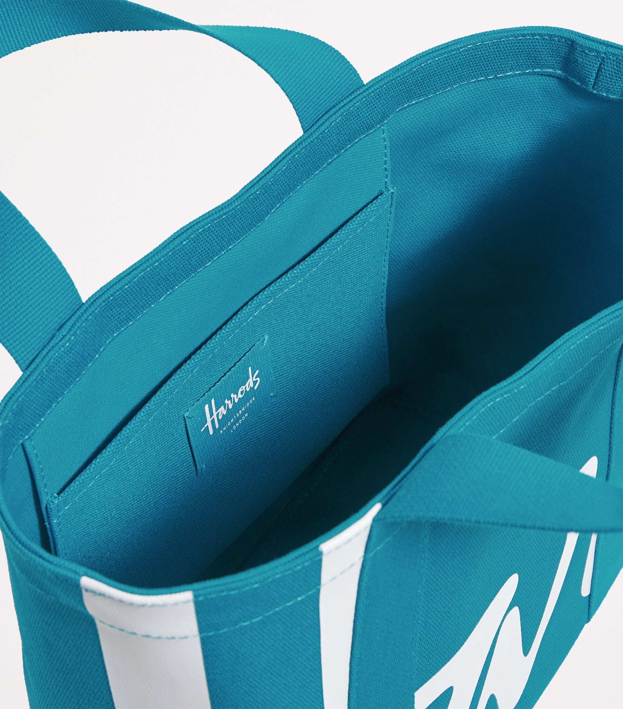 Mini Cotton Logo Tote Bag TEAL Image 4