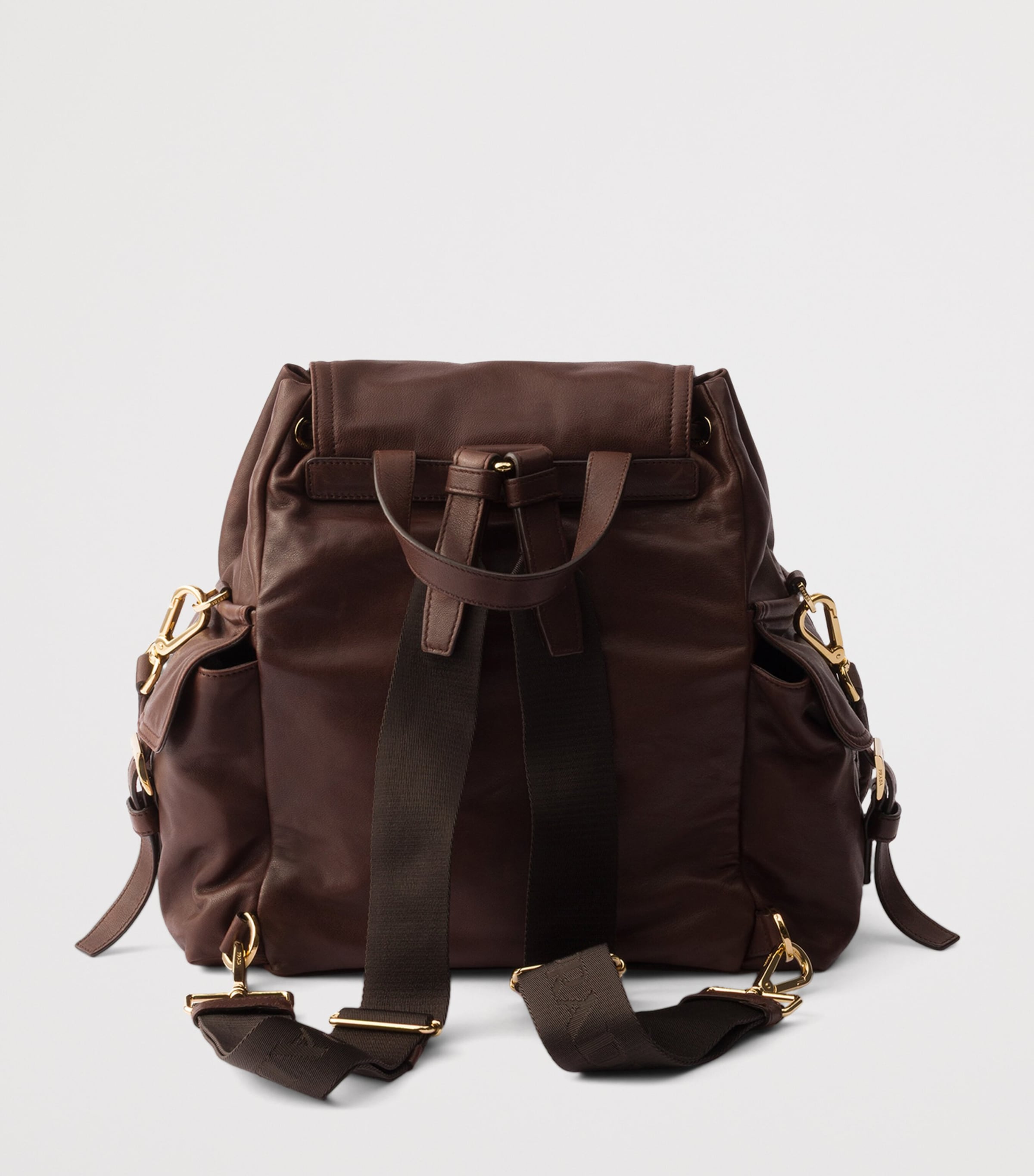 Medium Re-Nylon and Leather Explore Backpack F0038 Image 4