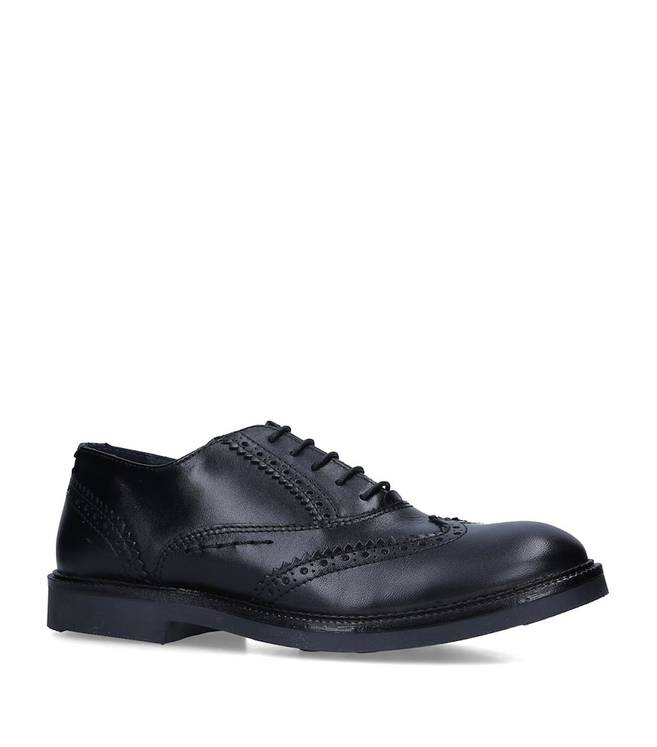 papouelli Leather Riley School Shoes Black Image 1