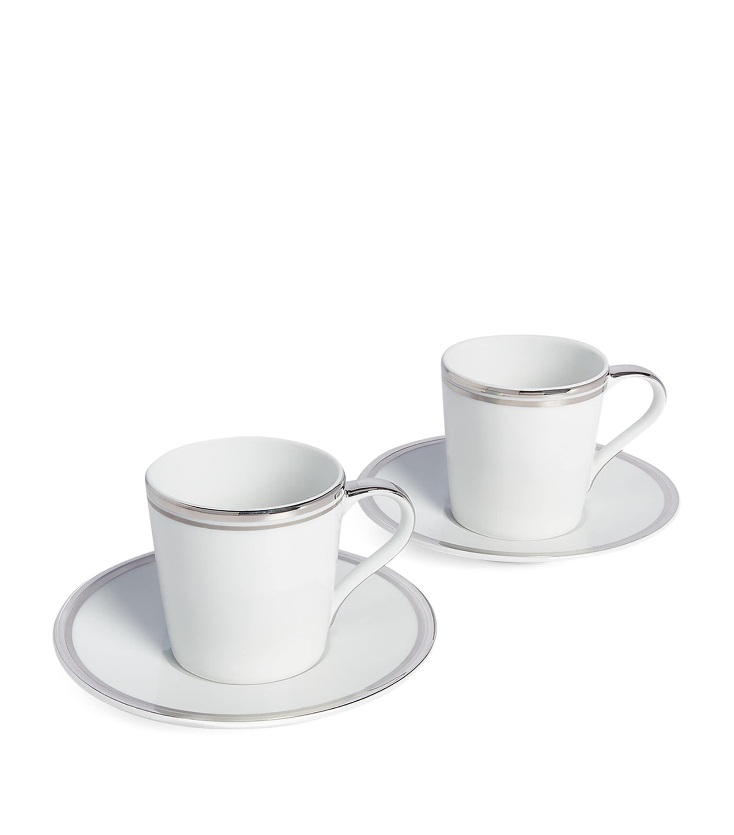 Ralph Lauren Wilshire Espresso Cup And Saucer In White