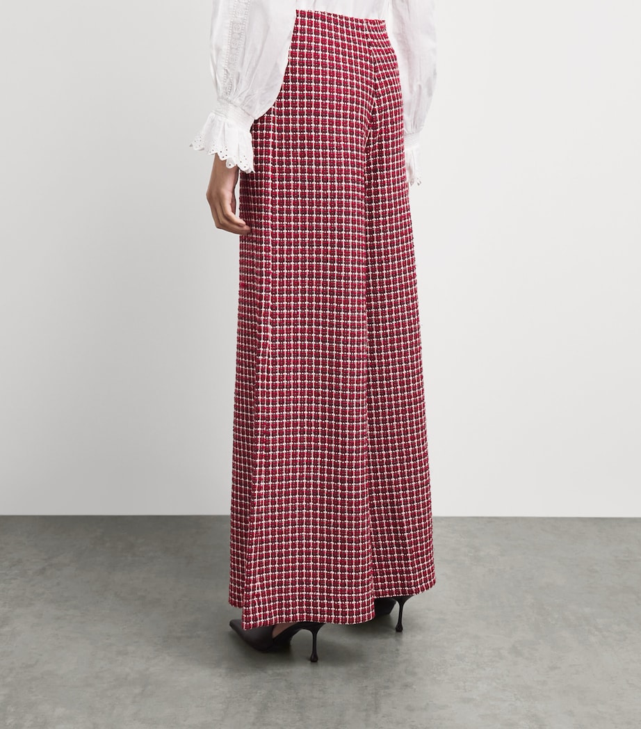ME+EM Womens Wide Palazzo Trousers Pomegranate Red Image 5