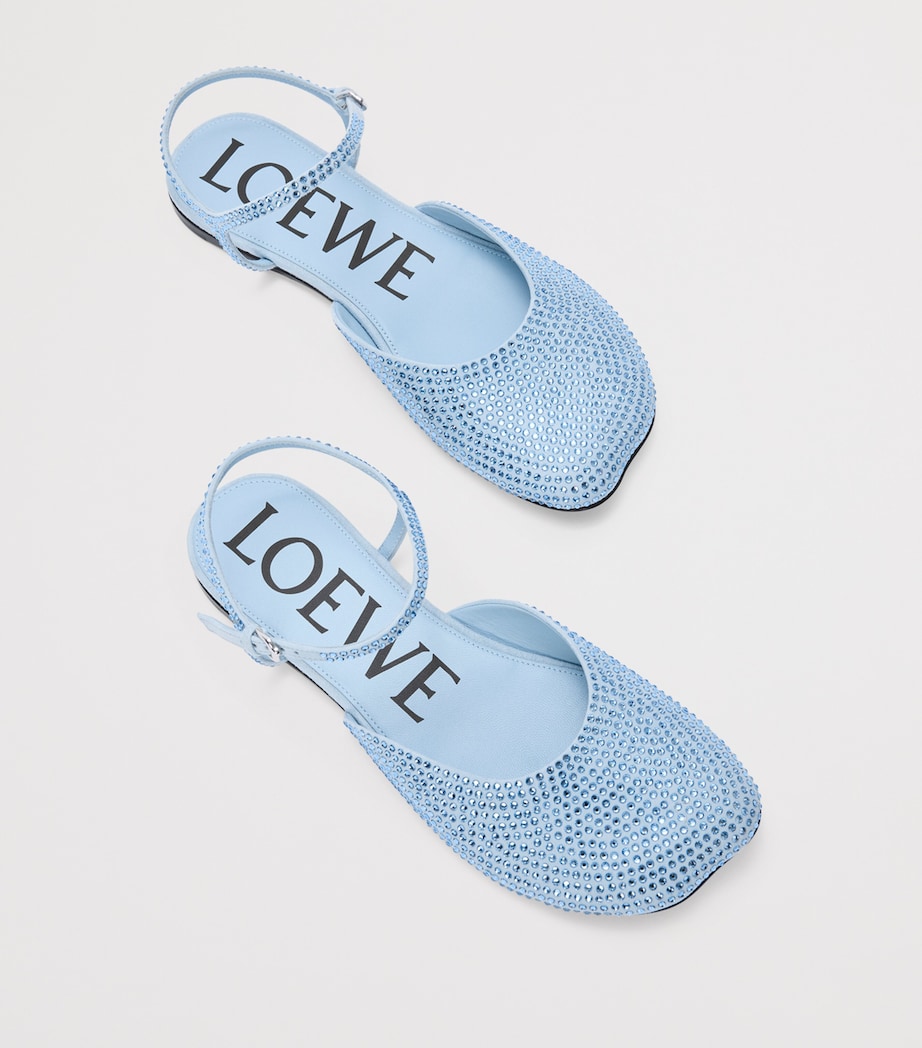 Embellished Ankle-Strap Ballet Flats BABY BLUE Image 4