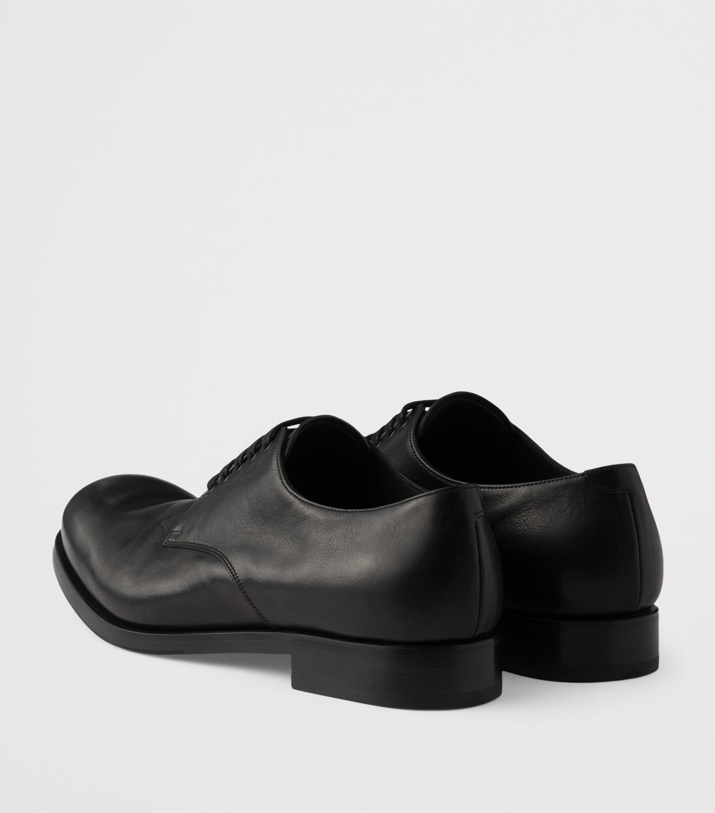 Leather Antiqued Derby Shoes F0002 Image 4