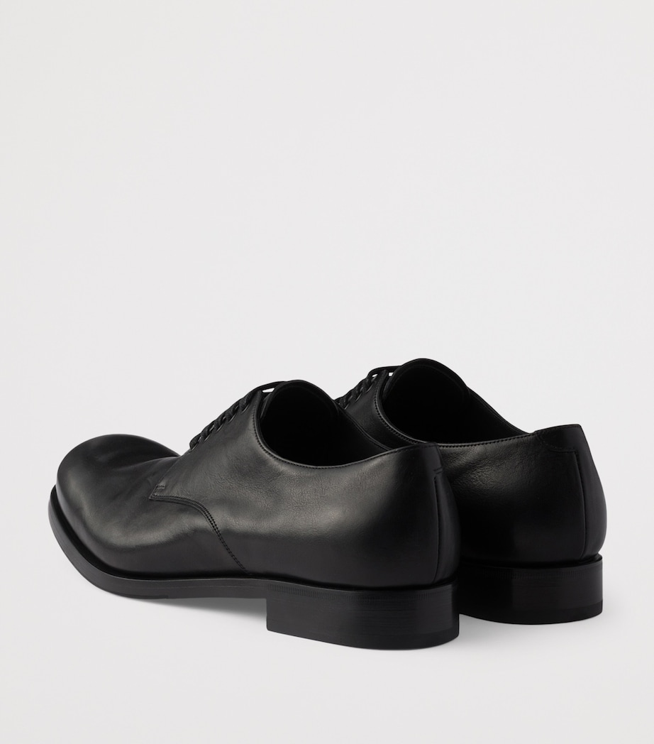 Leather Antiqued Derby Shoes F0002 Image 4