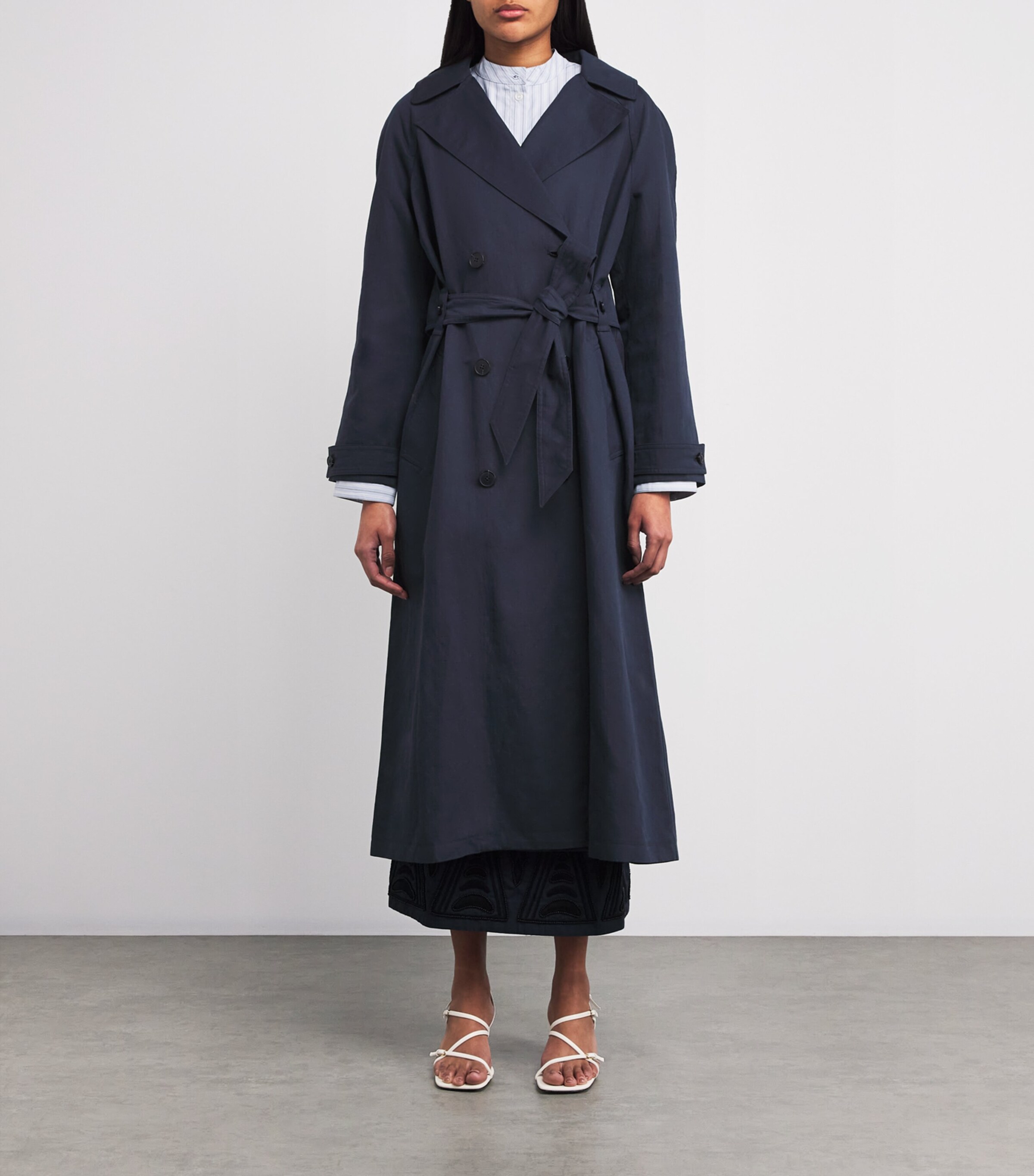 Cotton-Blend Trench Coat A7181 Image 3