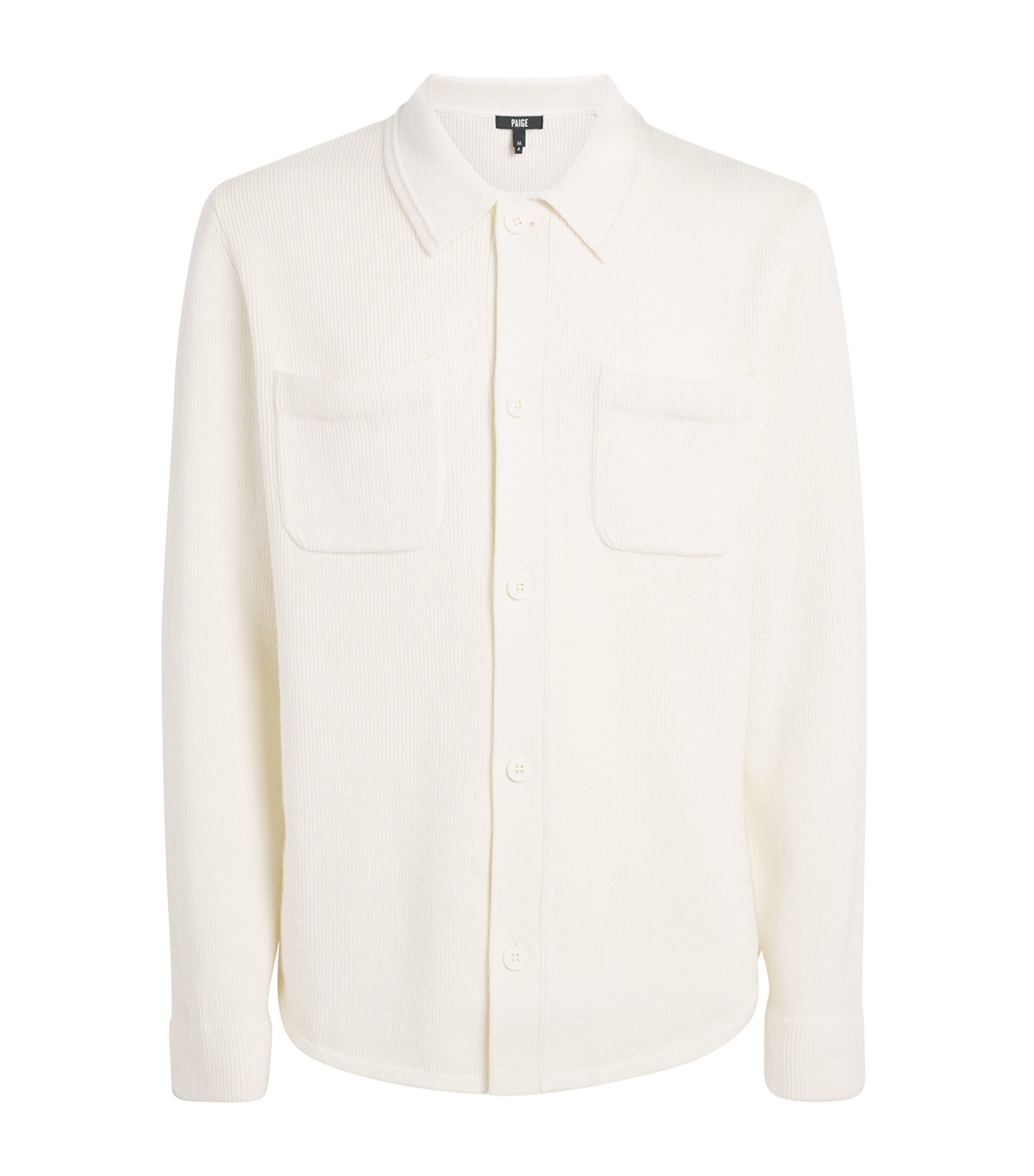 PAIGE Mens Cotton-Wool Mason Cardigan Cream Tusk Image 1