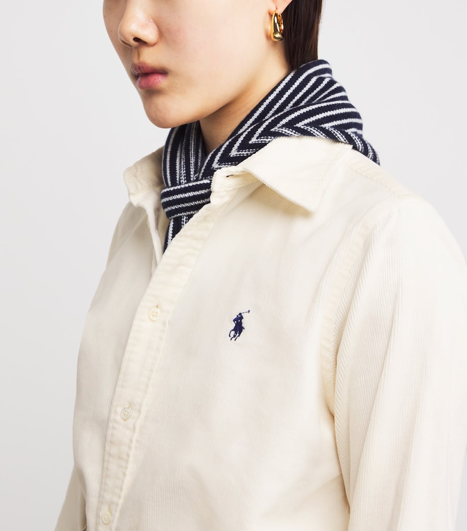 Stretch-Cotton Corduroy Slim Shirt ANTIQUE CREAM Image 6