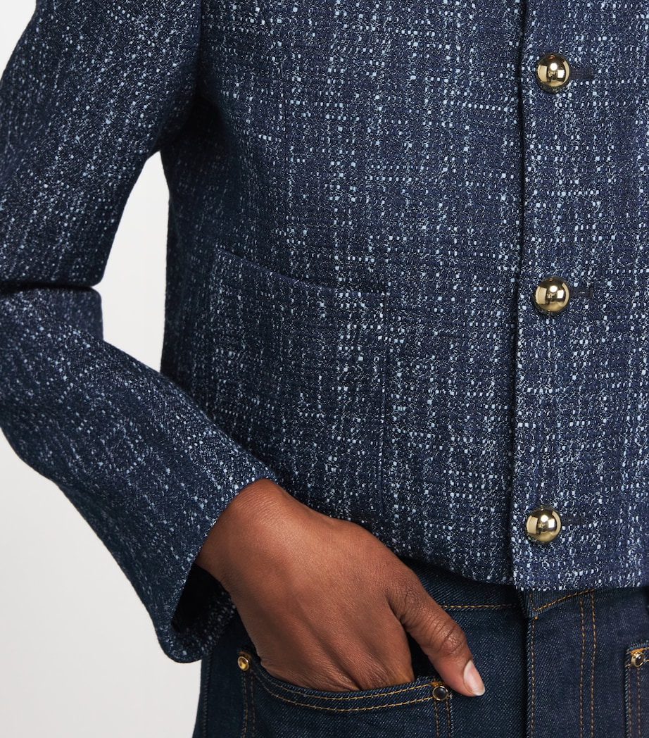 Cotton The Tweed Jacket INDIGO Image 6