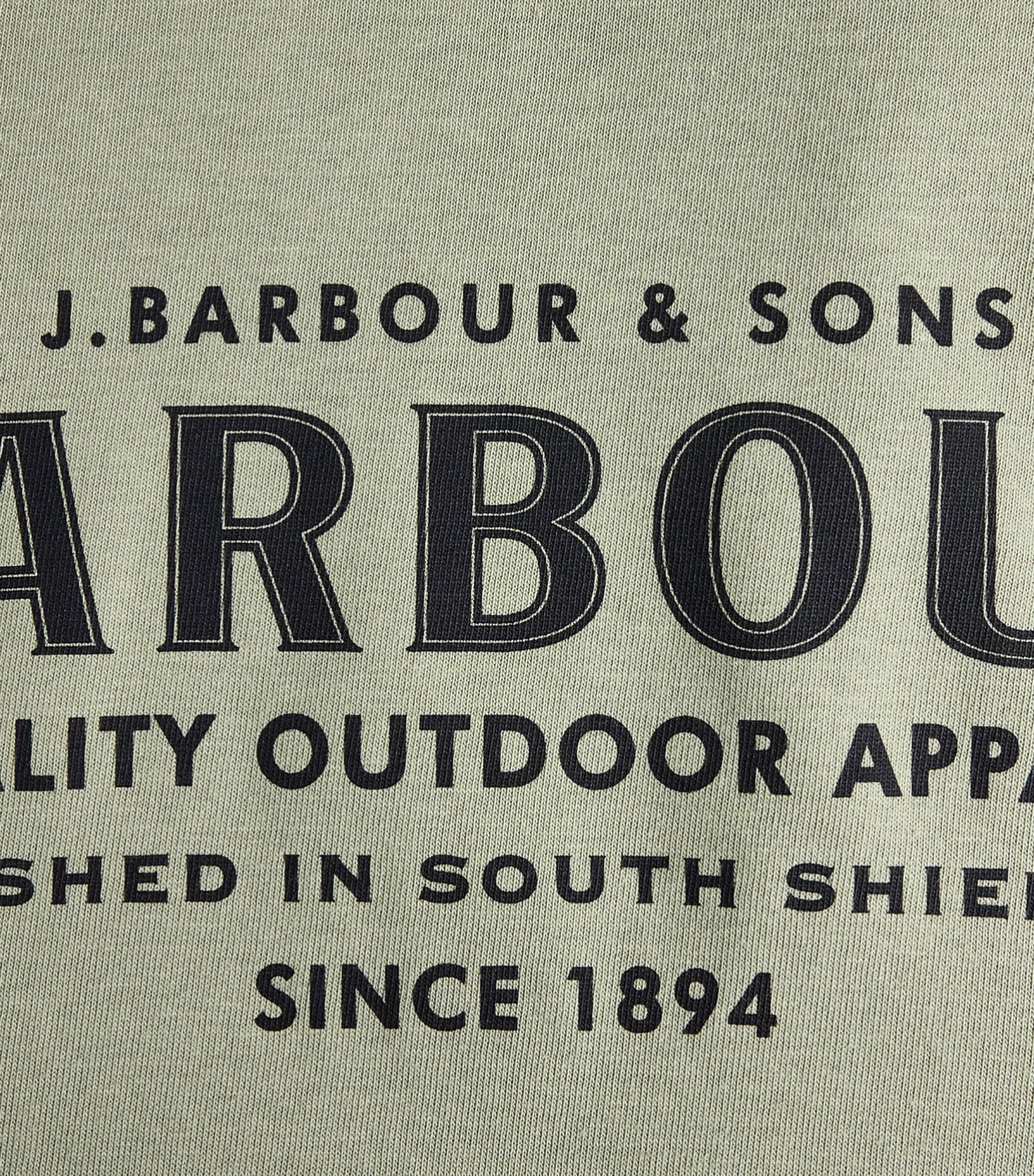 Barbour Mens Printed Moorside T-Shirt Mineral Green Image 6
