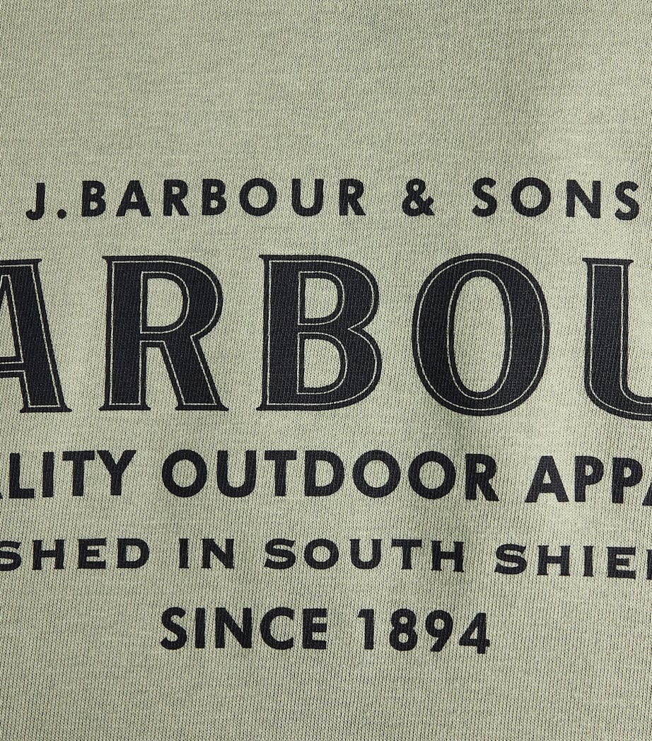 Barbour Mens Printed Moorside T-Shirt Mineral Green Image 6