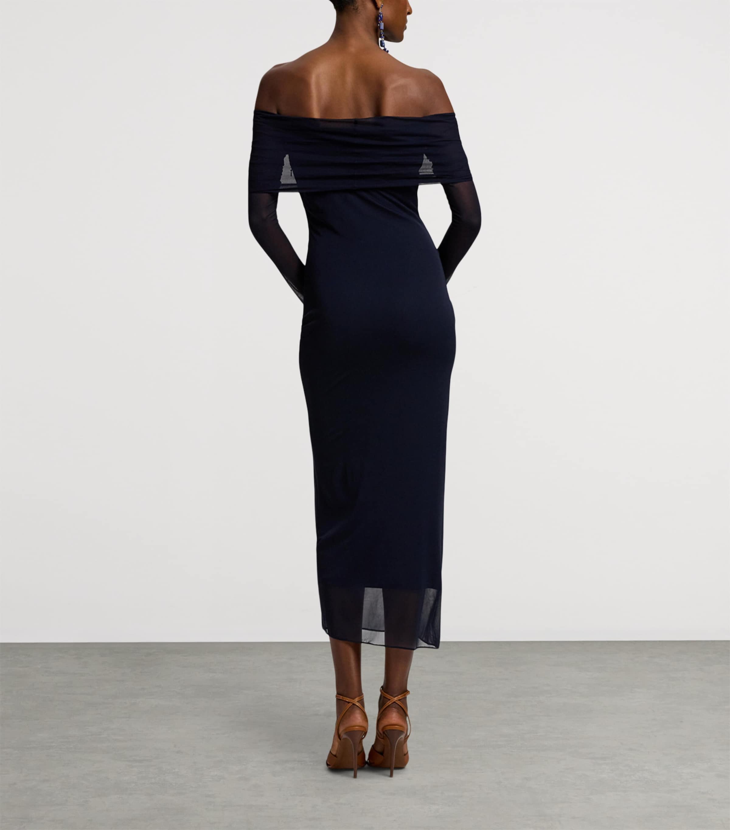 Jersey Audria Midi Dress NAVY-410 Image 7