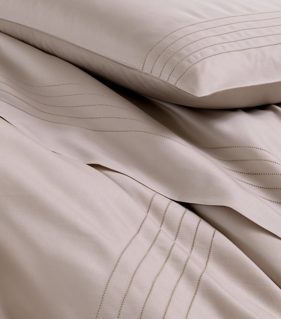 Frette Cotton Lush Ajour Standard Pillowcase Set (50cm x 80cm) Greige Image 3