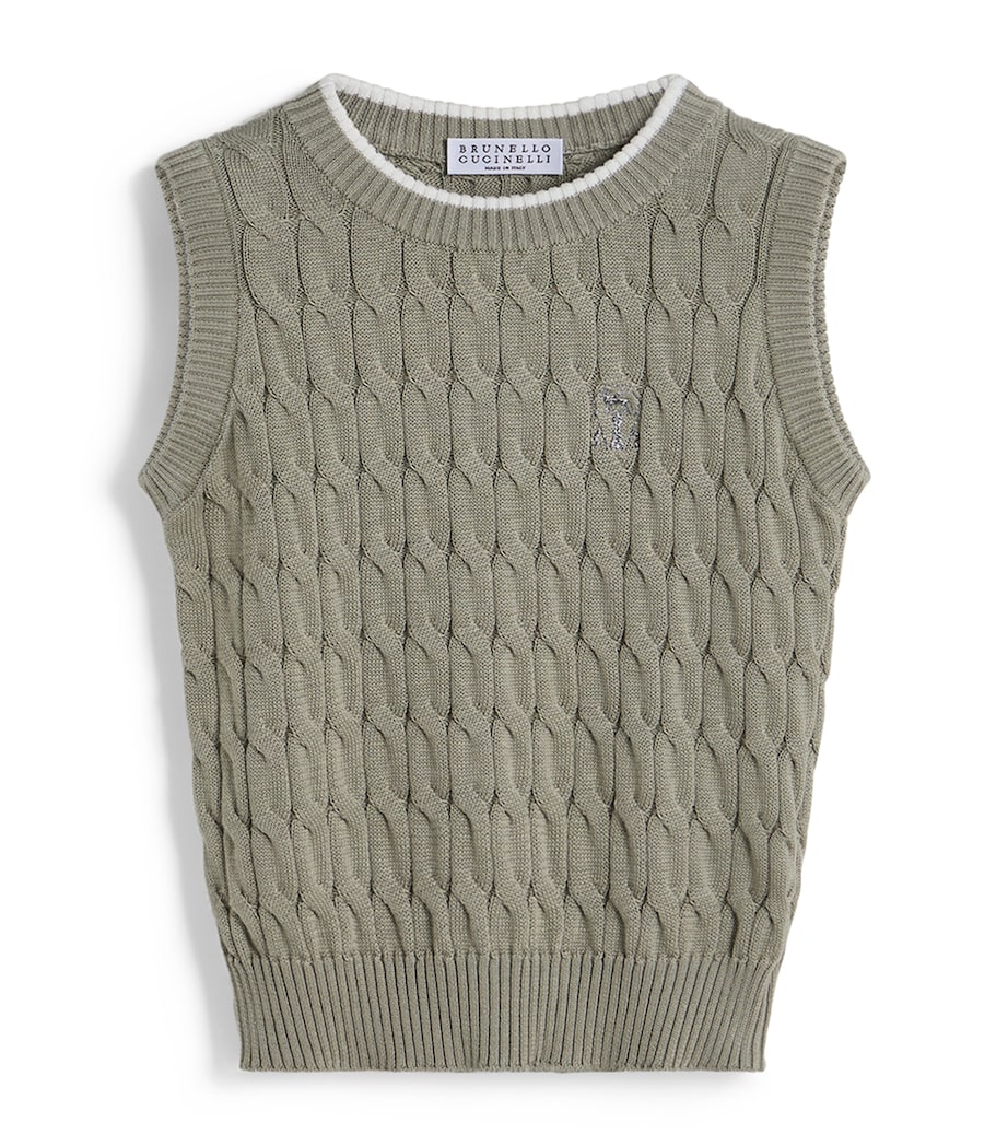 Brunello Cucinelli Kids Cotton Sweater Vest (4-6 Years) Image 1