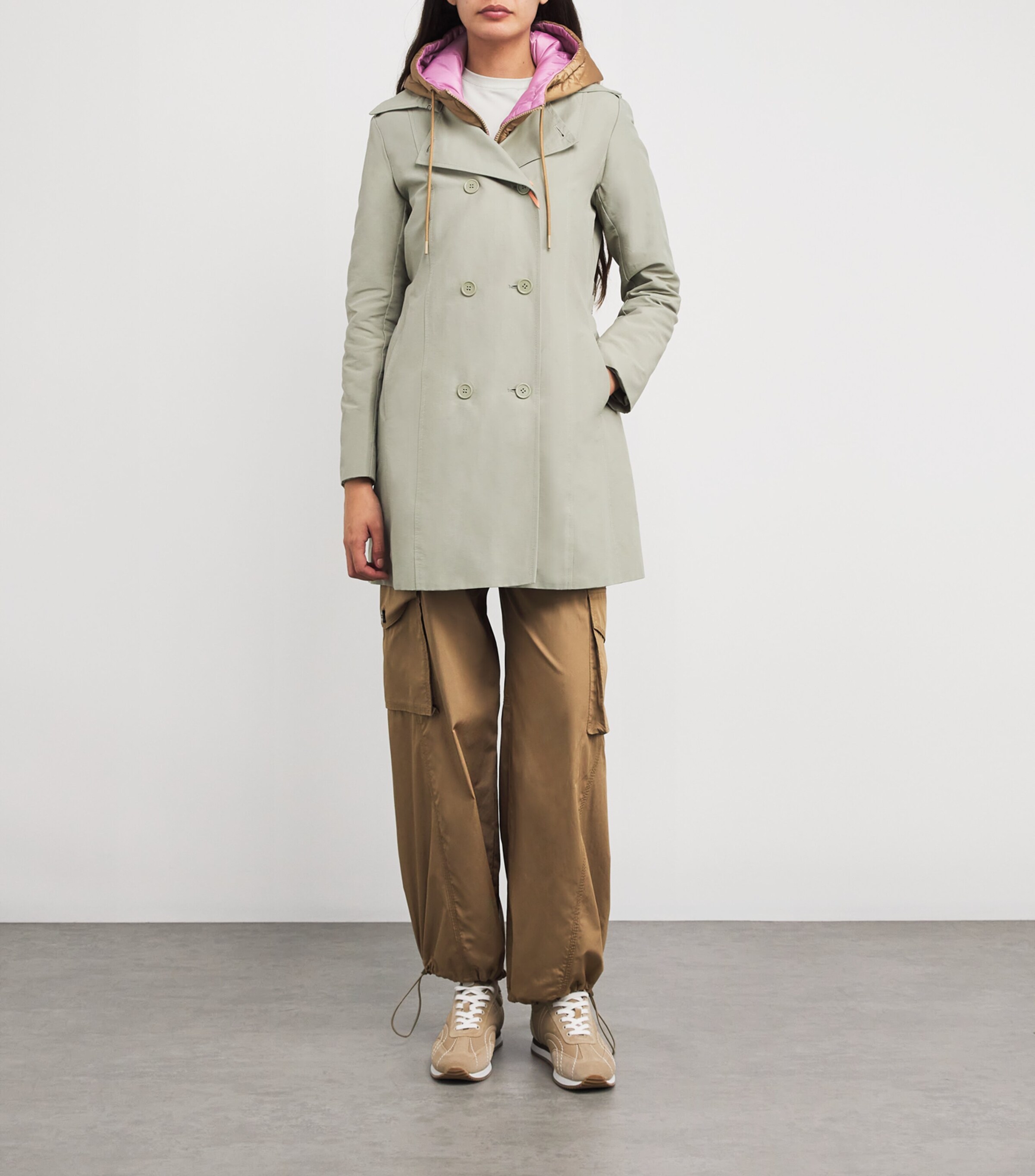 Sleeveless Puffer Gilet Insert CAMEL Image 2