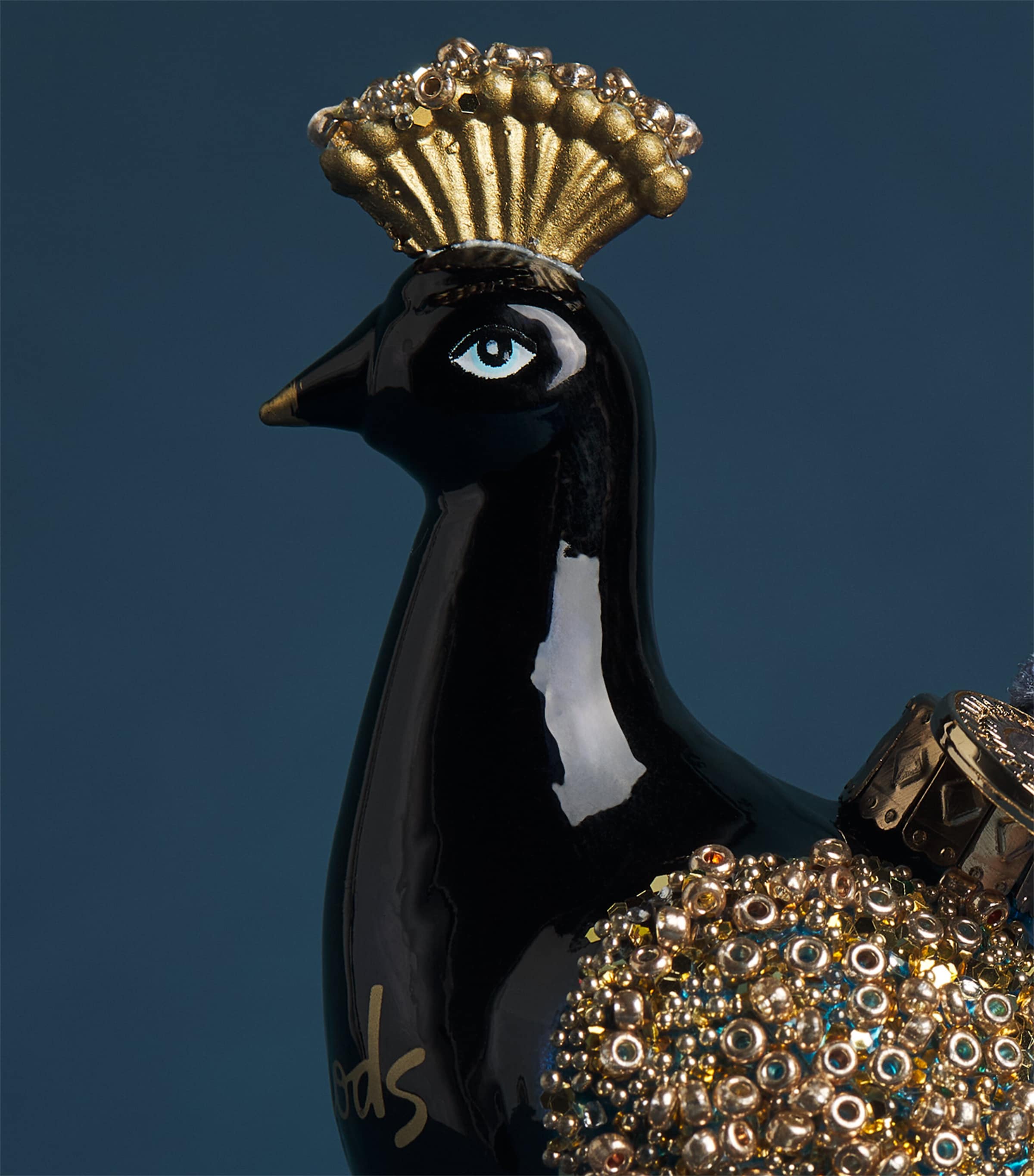Harrods Glass Peacock Tree Decoration Image 2