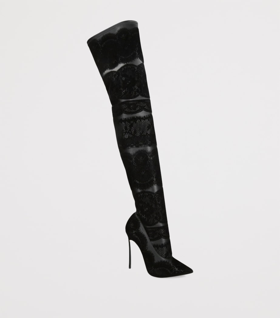 Lace Blade Over-The-Knee Boots 120 BLACK Image 3