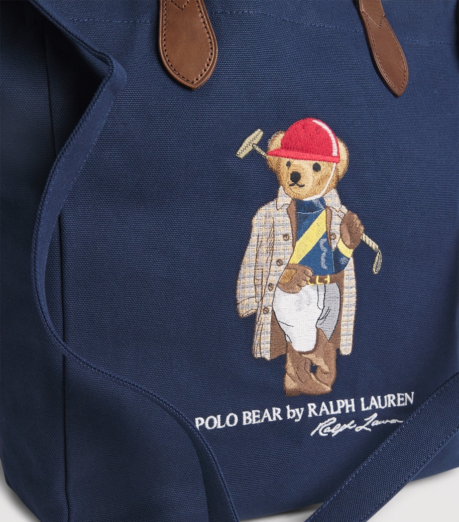 Canvas Polo Bear Tote Bag NEWPORT NAVY Image 6