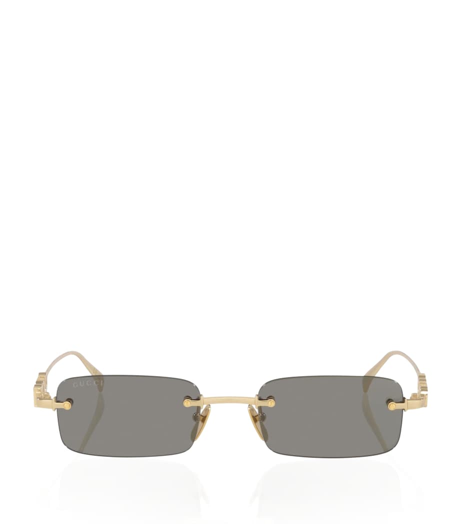 Gucci Metal Rectangular Sunglasses Image 1