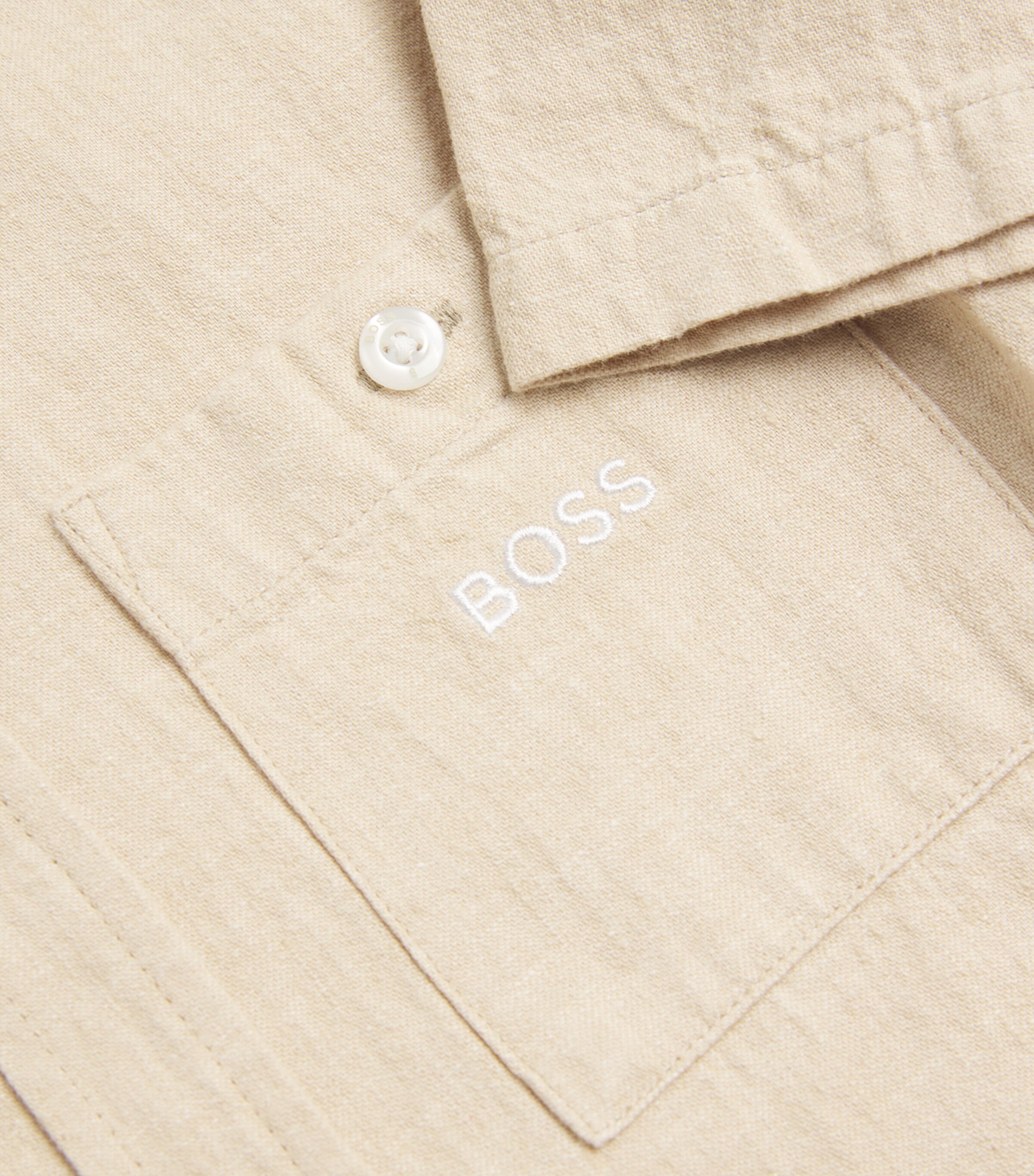 Linen-Cotton Shirt (4-16 Years) 249 STONE Image 3