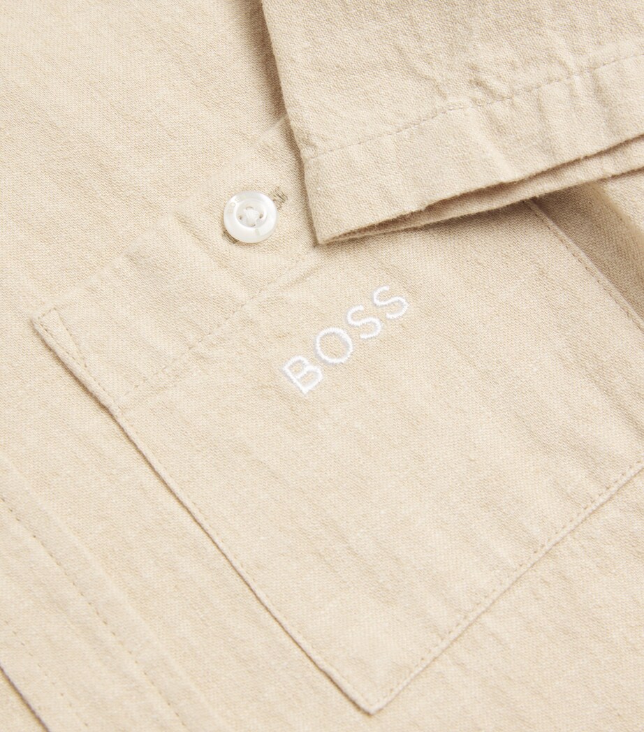 Linen-Cotton Shirt (4-16 Years) 249 STONE Image 3