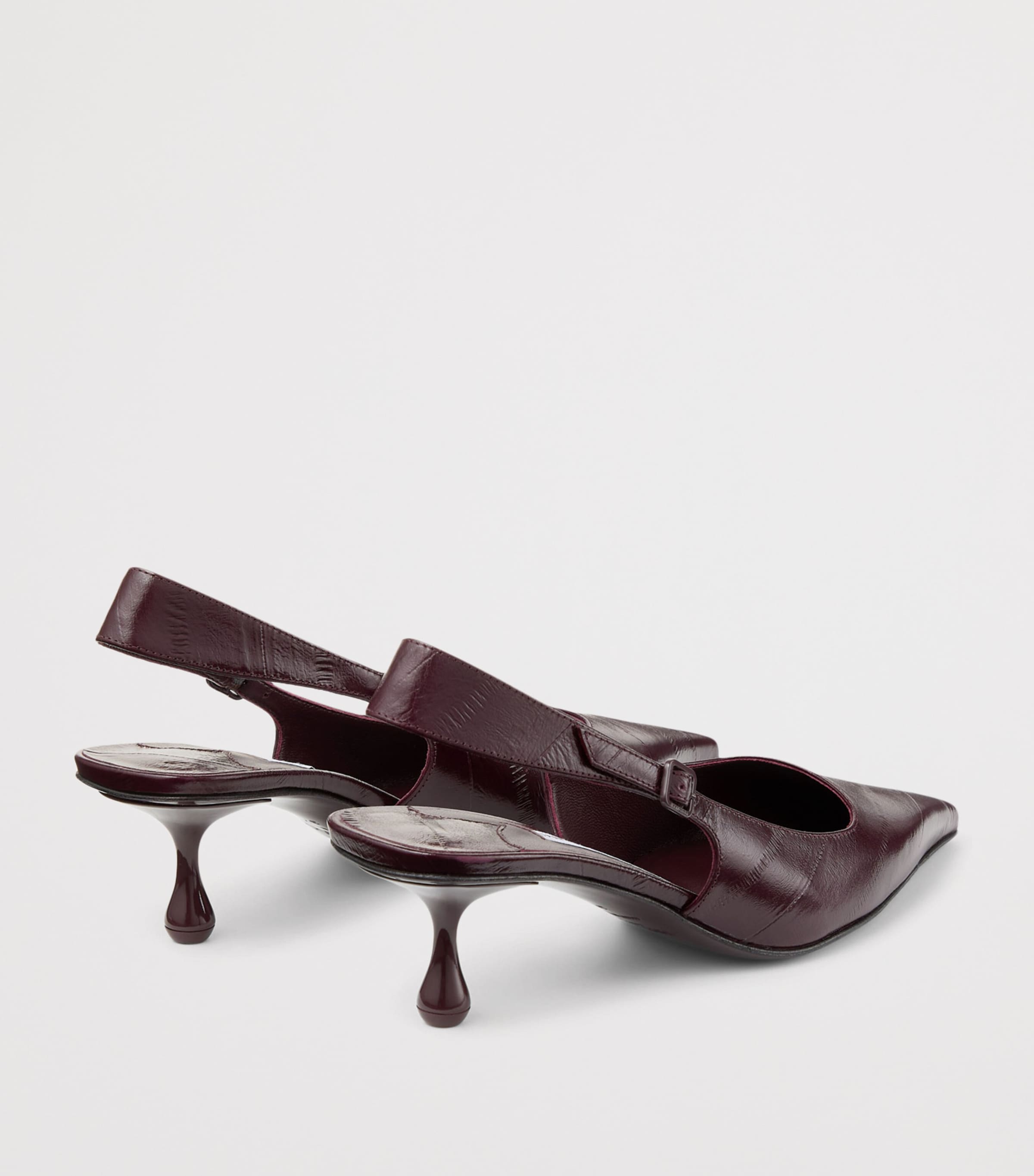 Jimmy Choo Amel 50 Leather Slingback Pumps Deep Merlot Image 3