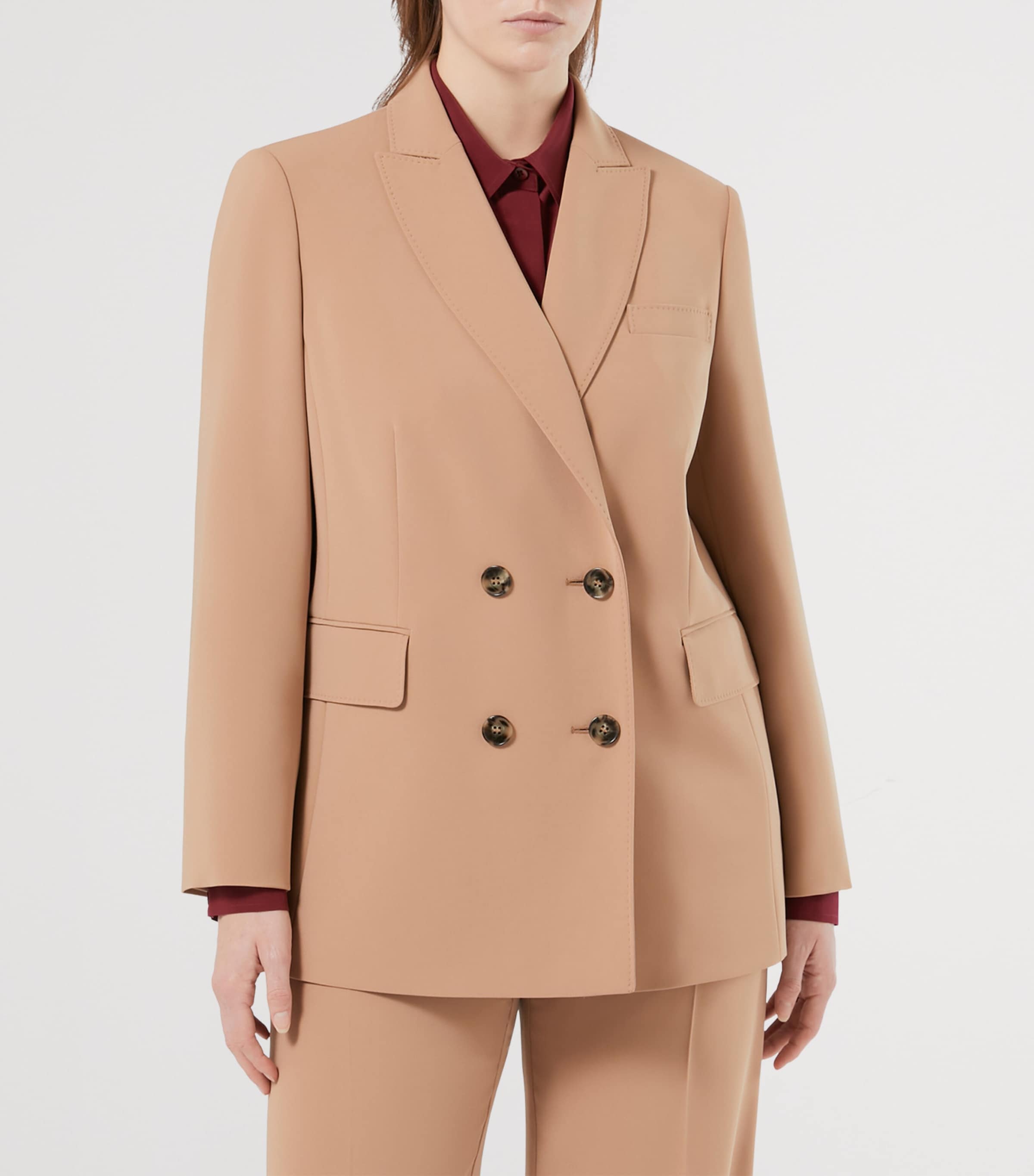 【TK】THE NERDYS Chino Double Breasted Marina Rinaldi Beige Double-Breasted Blazer | Harrods UK