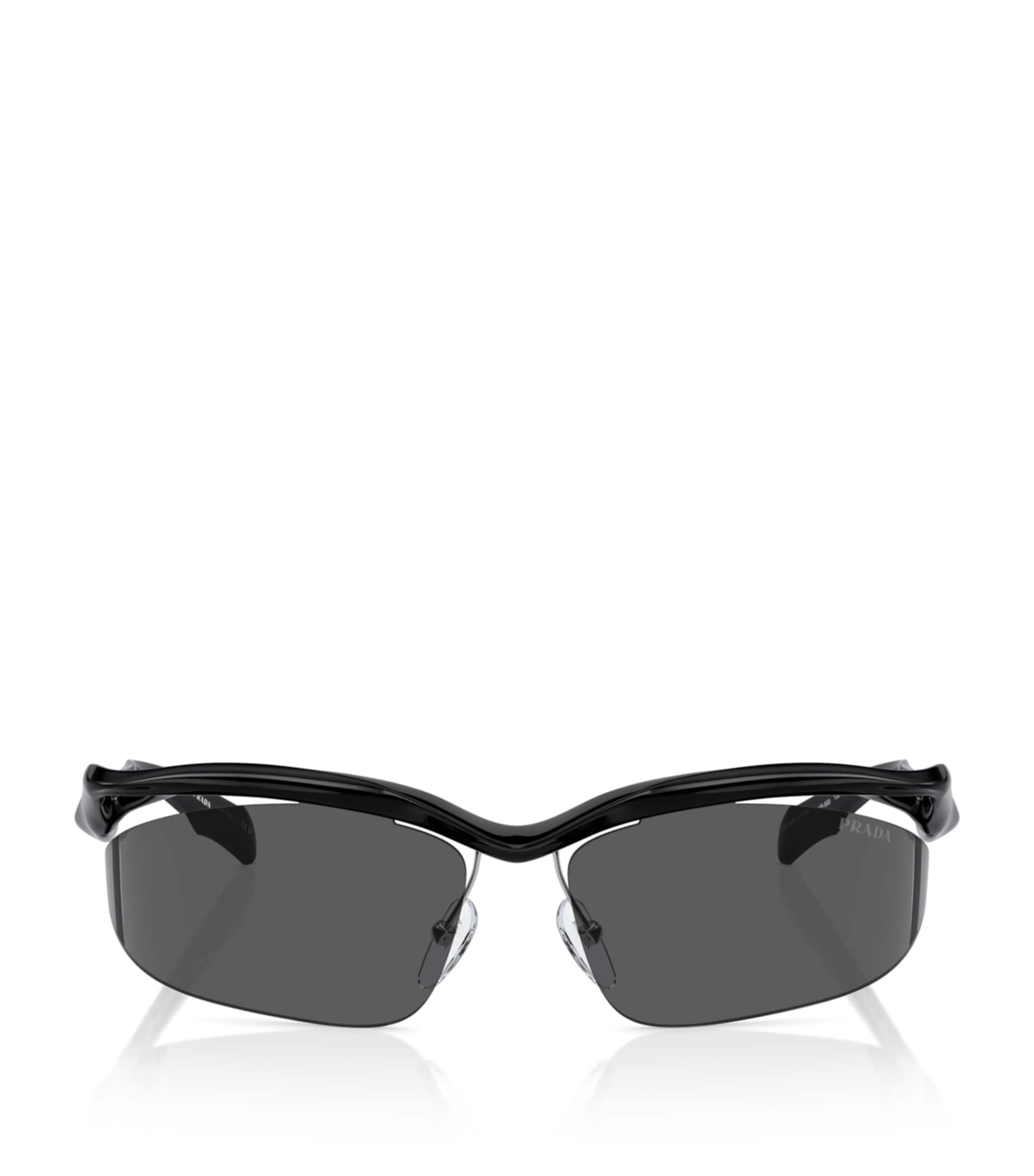 Prada Womens Black Pr A25s Cat-eye Acetate Sunglasses In Black