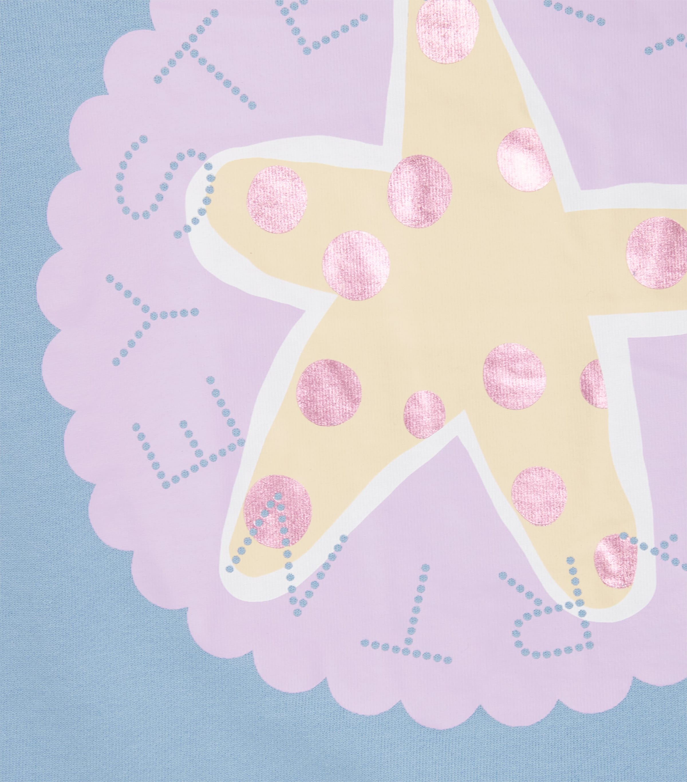 Stella McCartney Kids Organic Cotton Starfish Sweatshirt (2-14+ Years) Blue Image 4