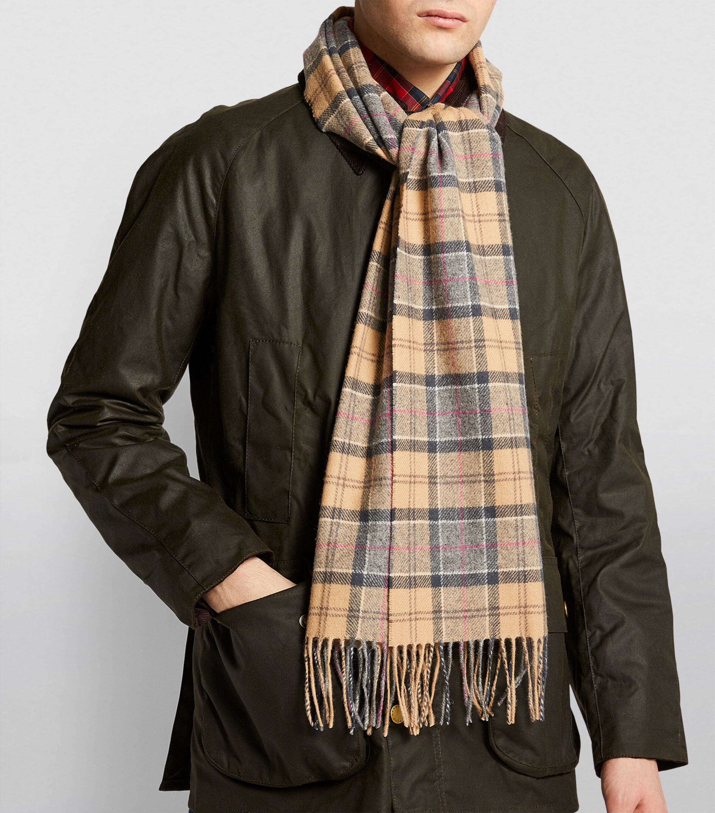 Wool Tartan Scarf MULTI Image 7