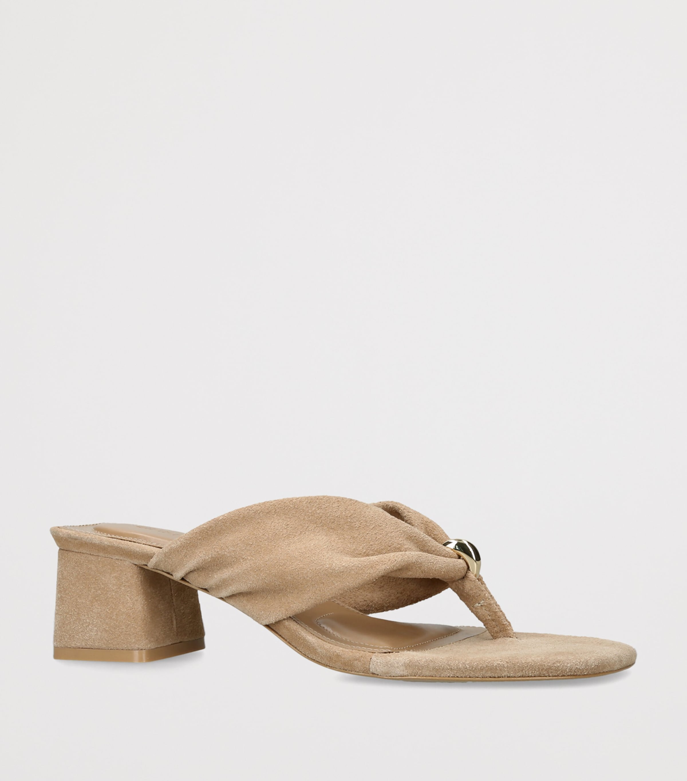 Simkhai Suede Stella Heeled Mules 50 Camel Image 2