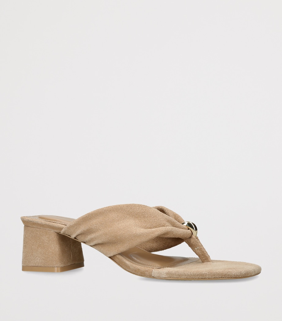 Simkhai Suede Stella Heeled Mules 50 Camel Image 2