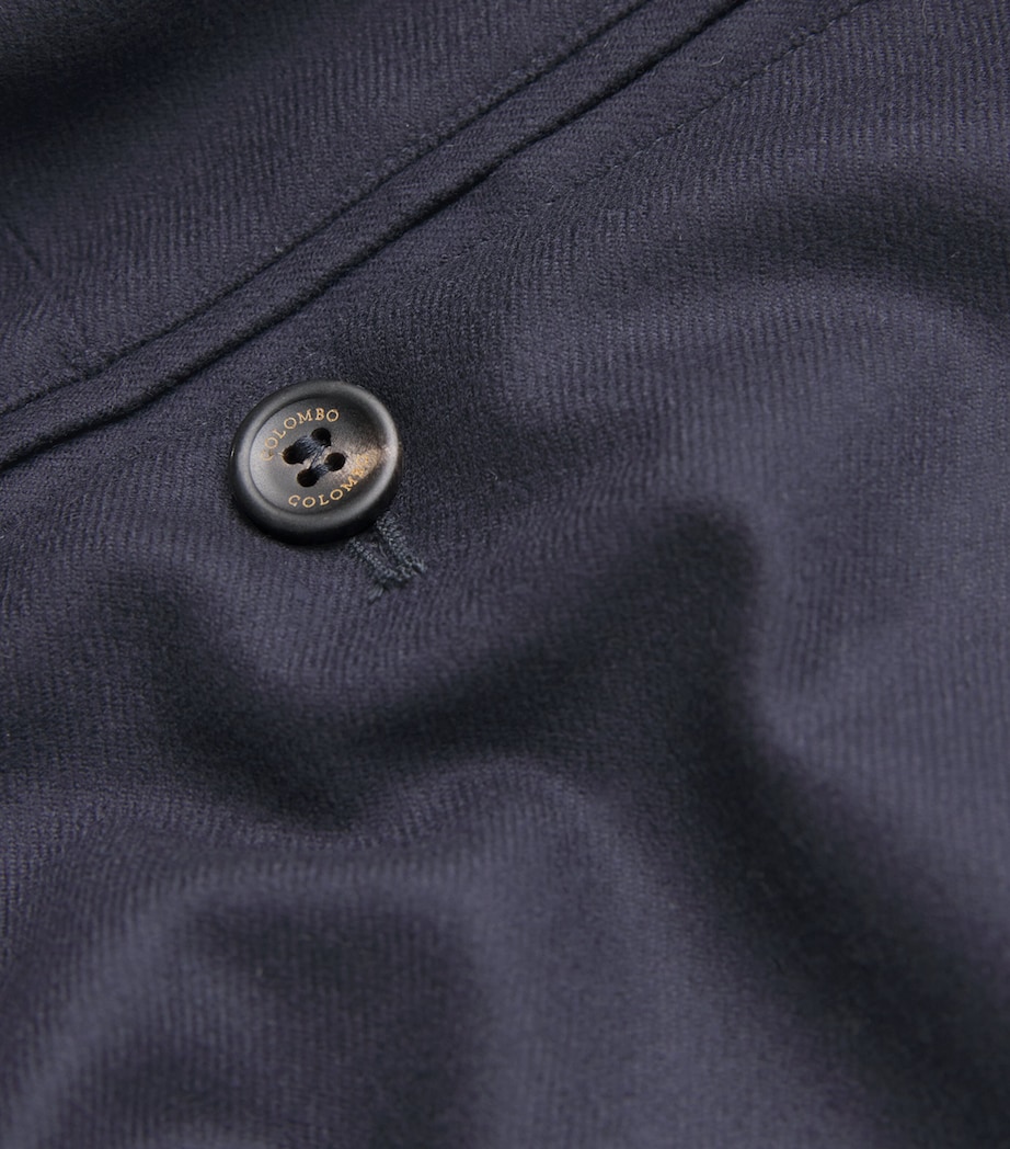 Wool-Blend Suit Trousers 4503 BLK BLU PTTN Image 5