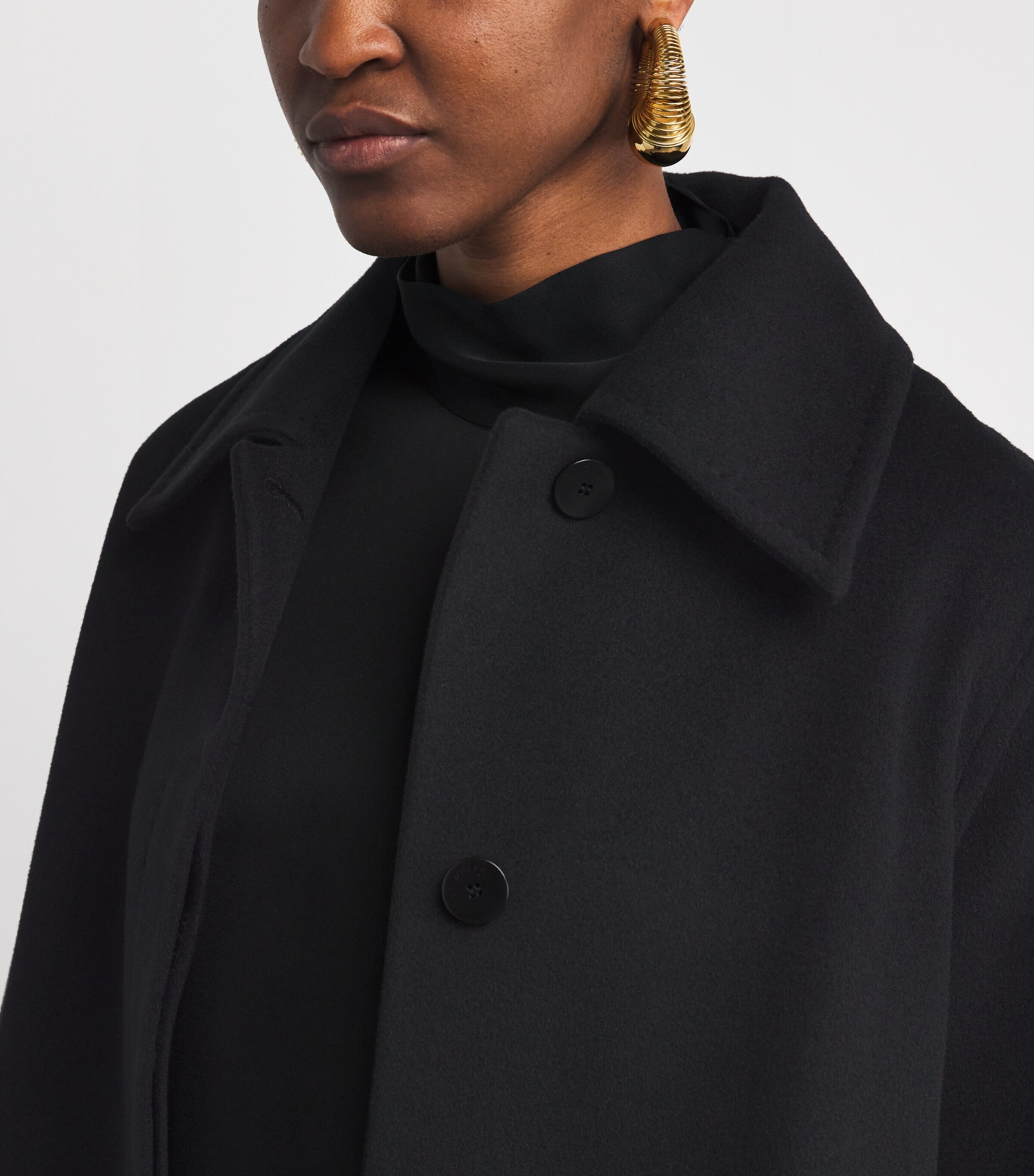 Wool-Cashmere Loti Coat BLACK Image 6