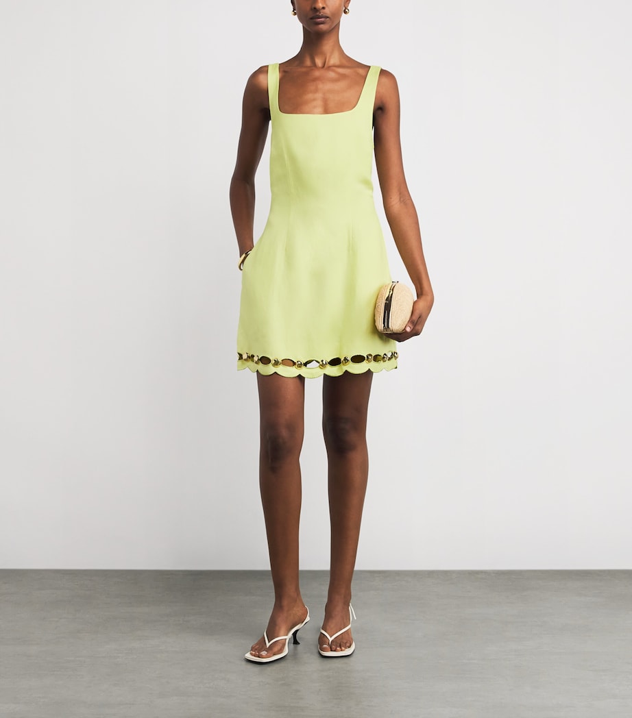 Linen-Blend Lindley Mini Dress CELADON Image 2